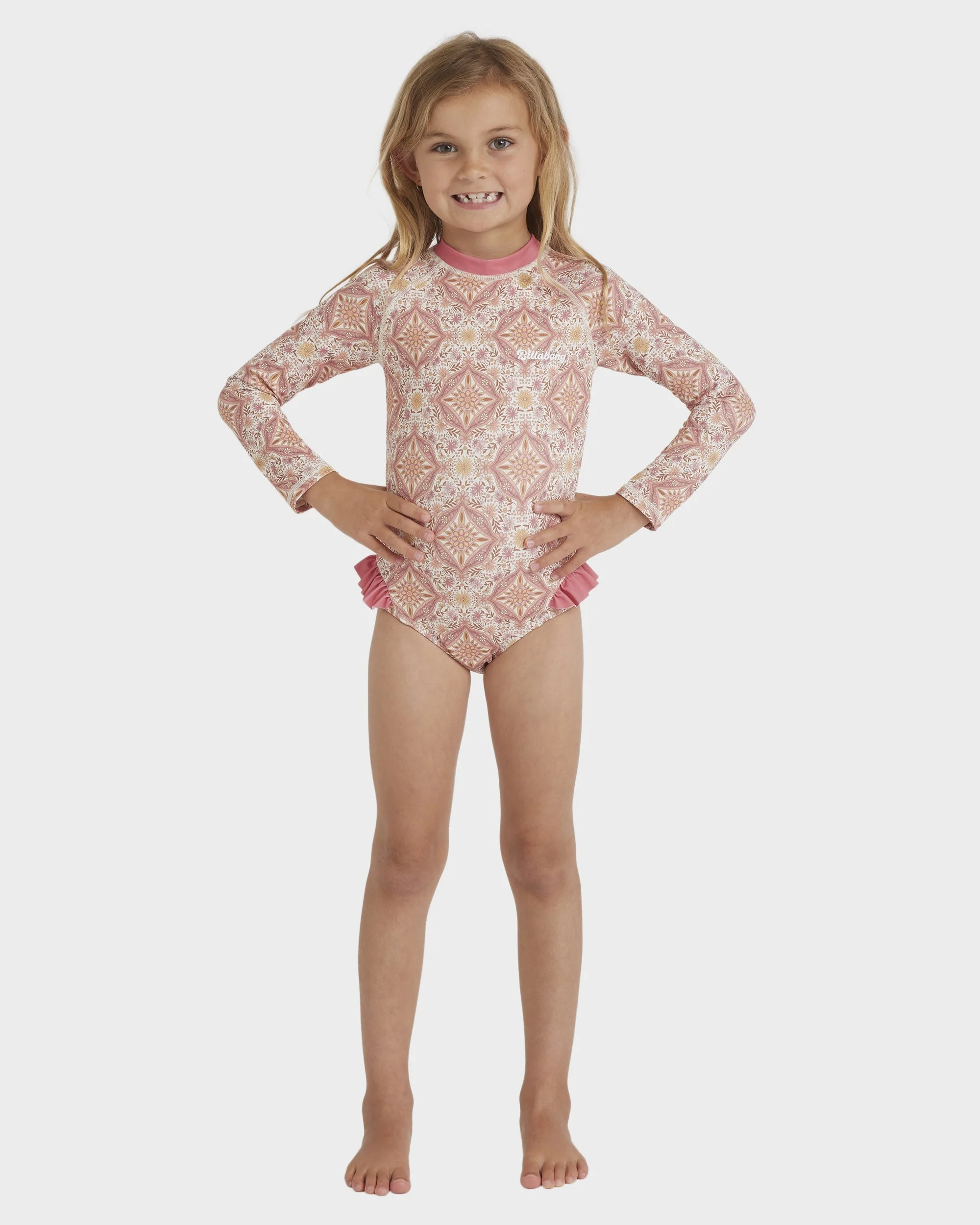 Girls 0-5 Just For You Long Sleeve Bodysuit Rash Vest
