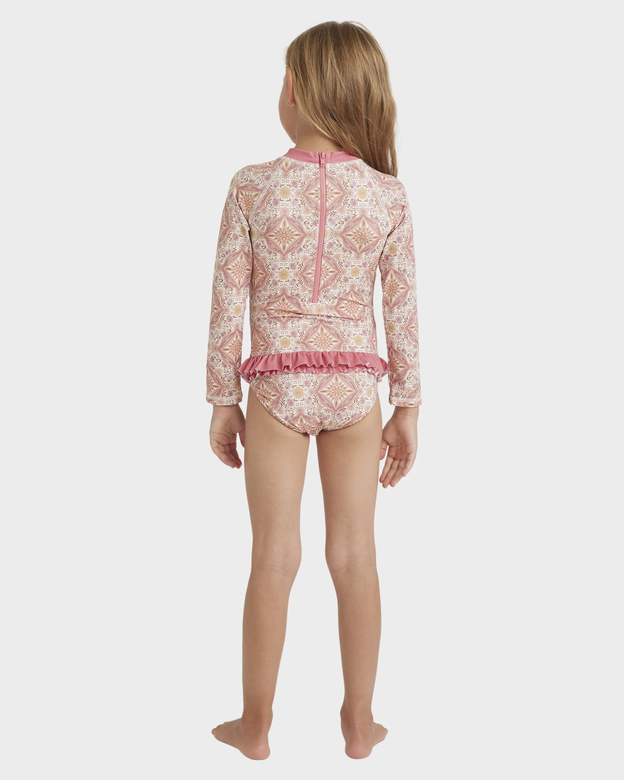 Girls 0-5 Just For You Long Sleeve Bodysuit Rash Vest - Image 2