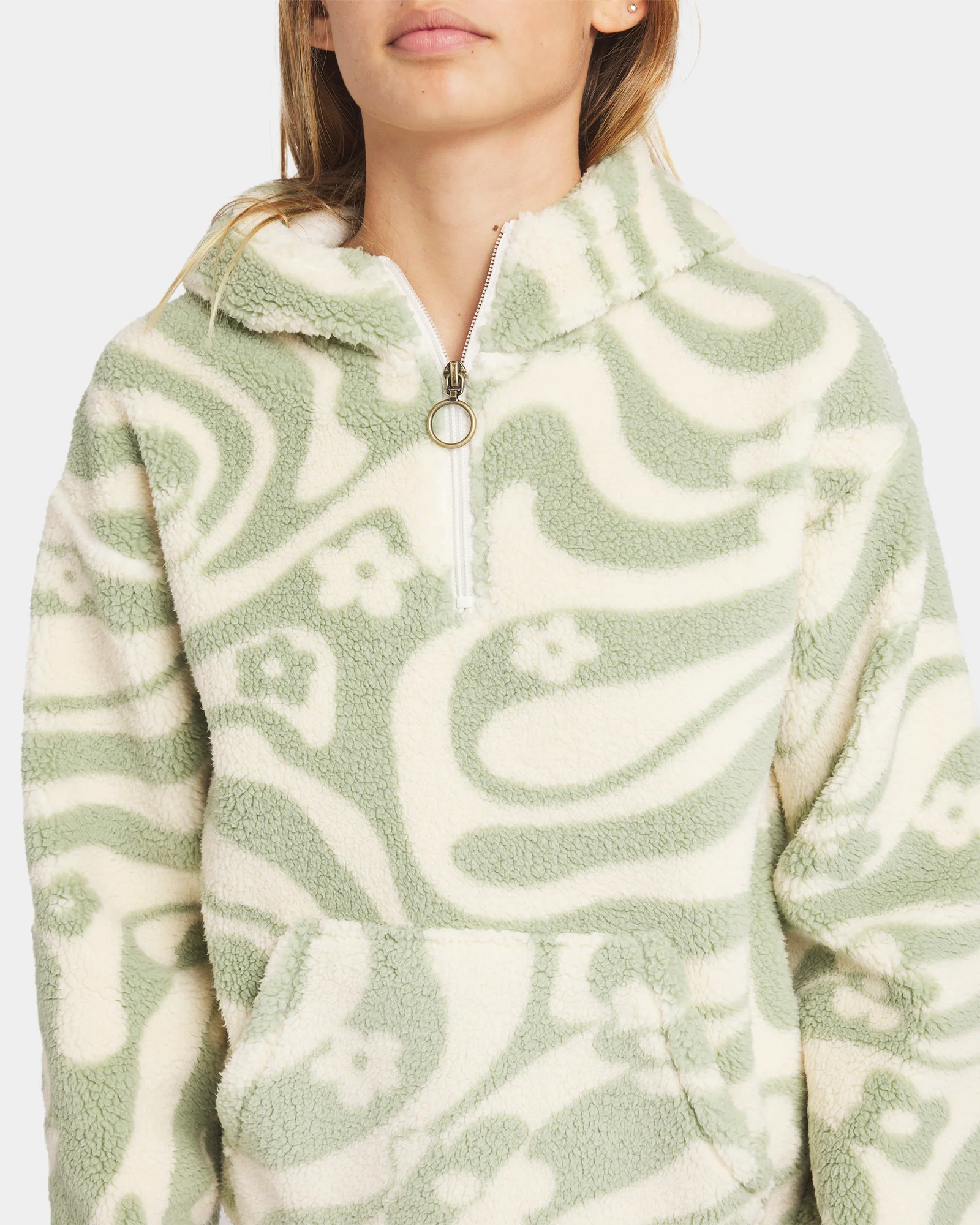 Girls 2-16 Just In Time Half Zip Fleece Pullover - Image 4