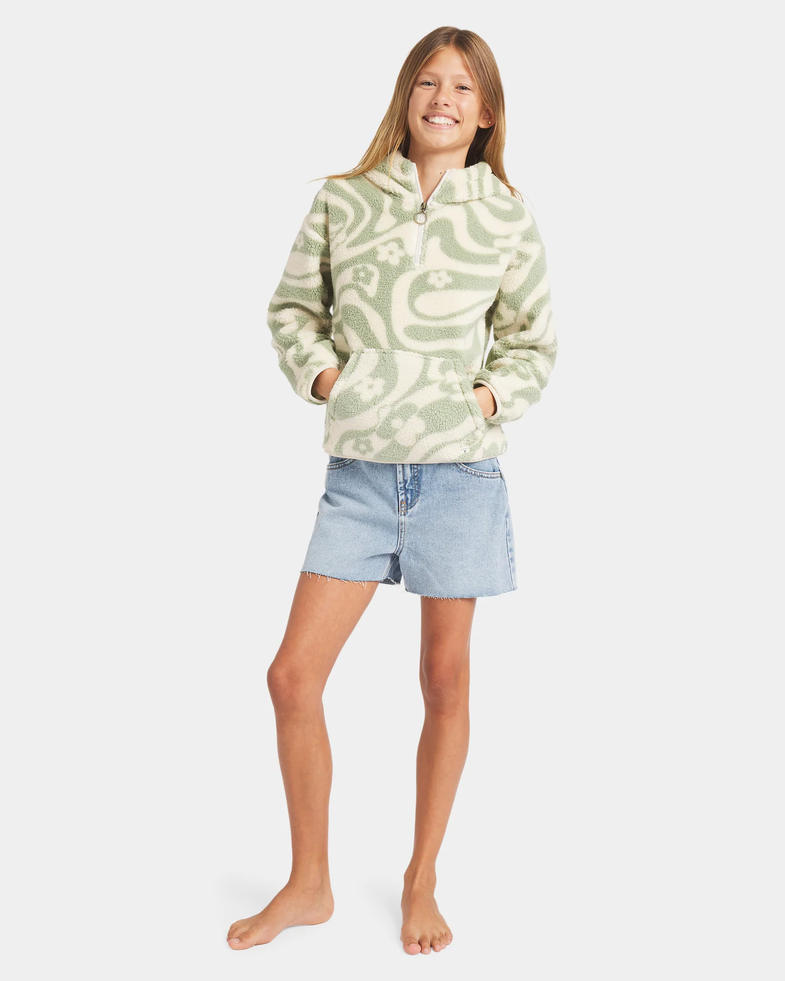 Girls 2-16 Just In Time Half Zip Fleece Pullover - Image 5