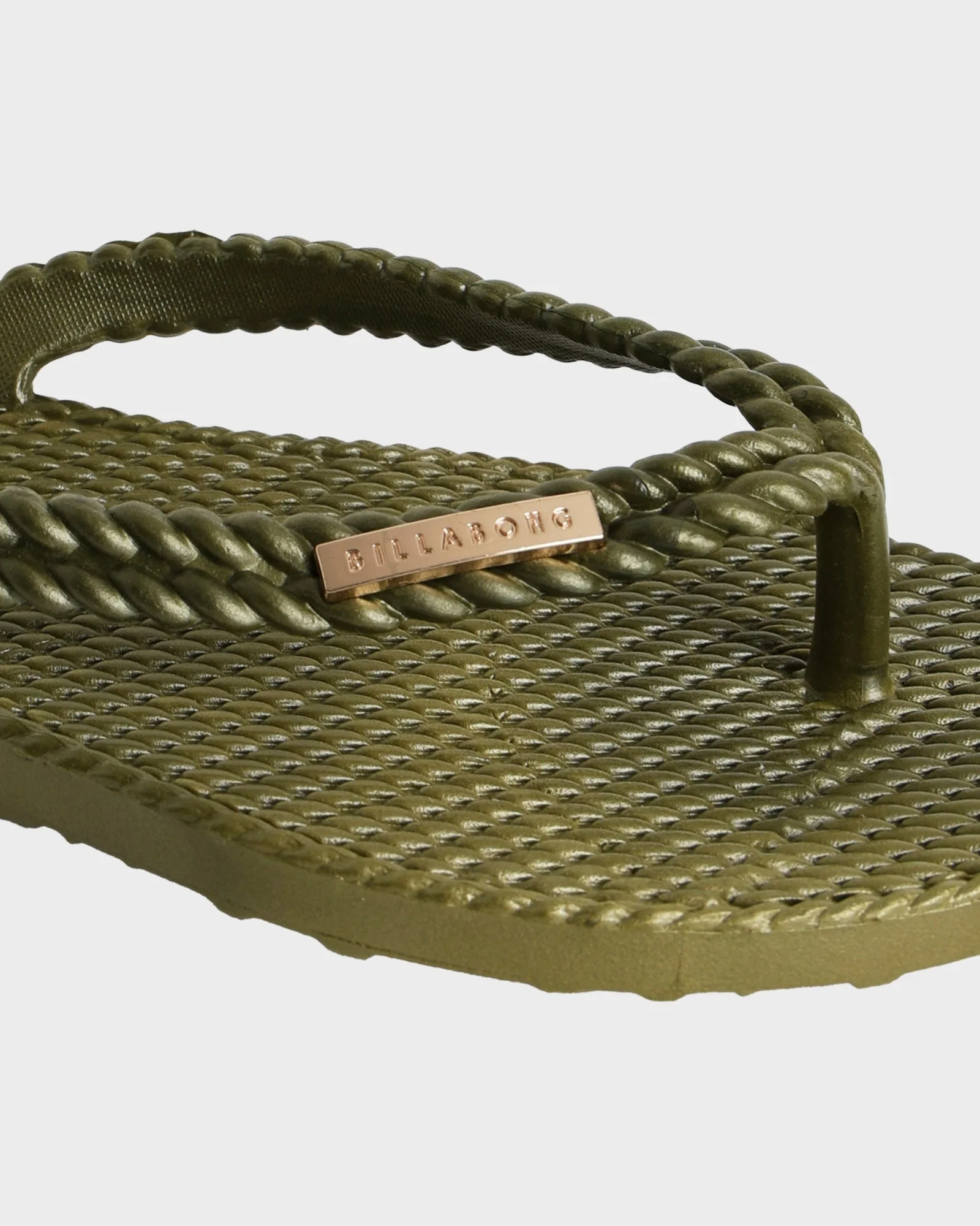 Womens Kick Back Metallic Thongs - Image 3