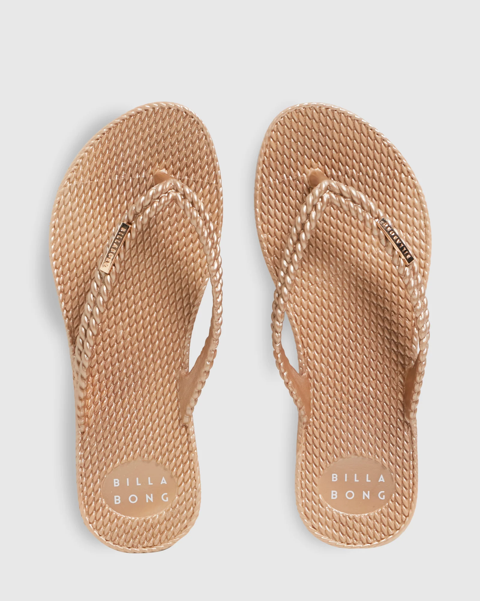 Womens Kick Back Metallic Thongs - Image 2