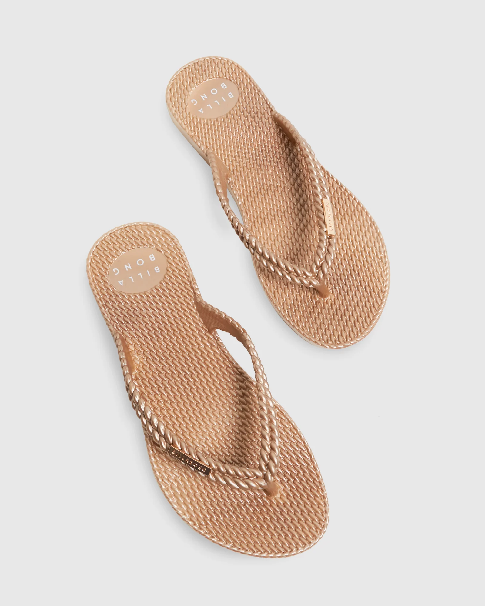 Womens Kick Back Metallic Thongs - Image 5