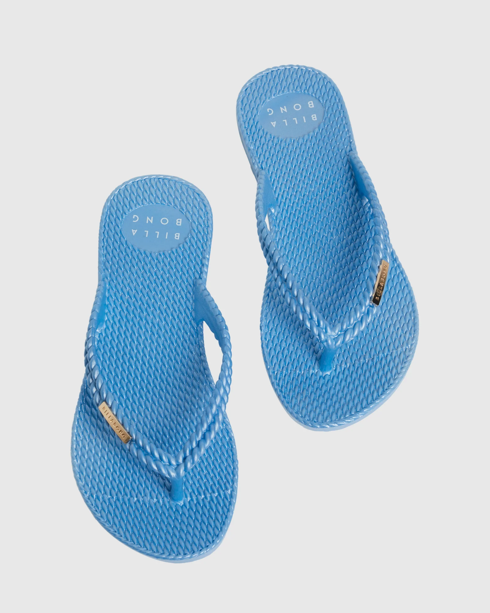 Womens Kick Back Metallic Thongs - Image 2
