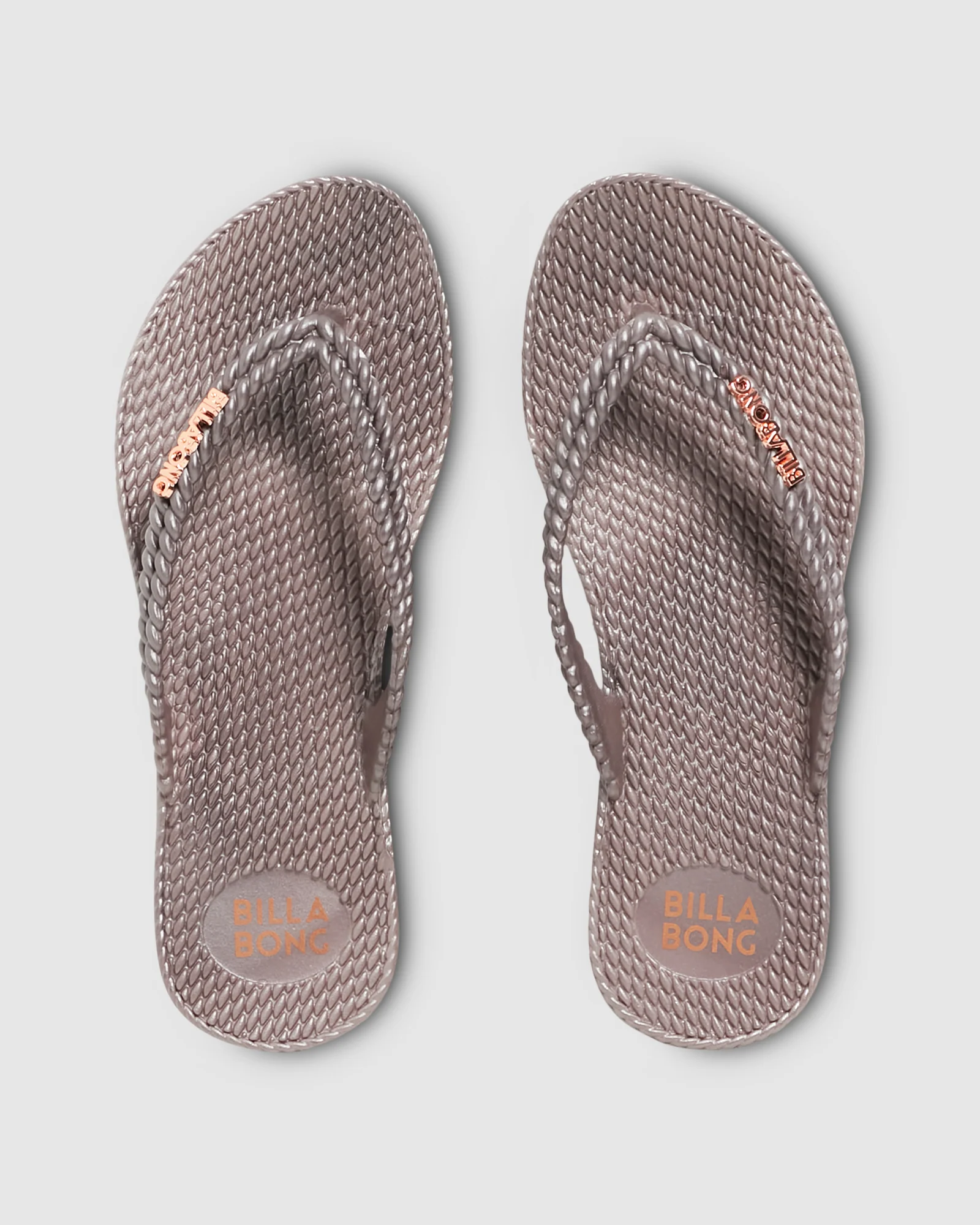 Womens Kick Back Metallic Thongs - Image 2