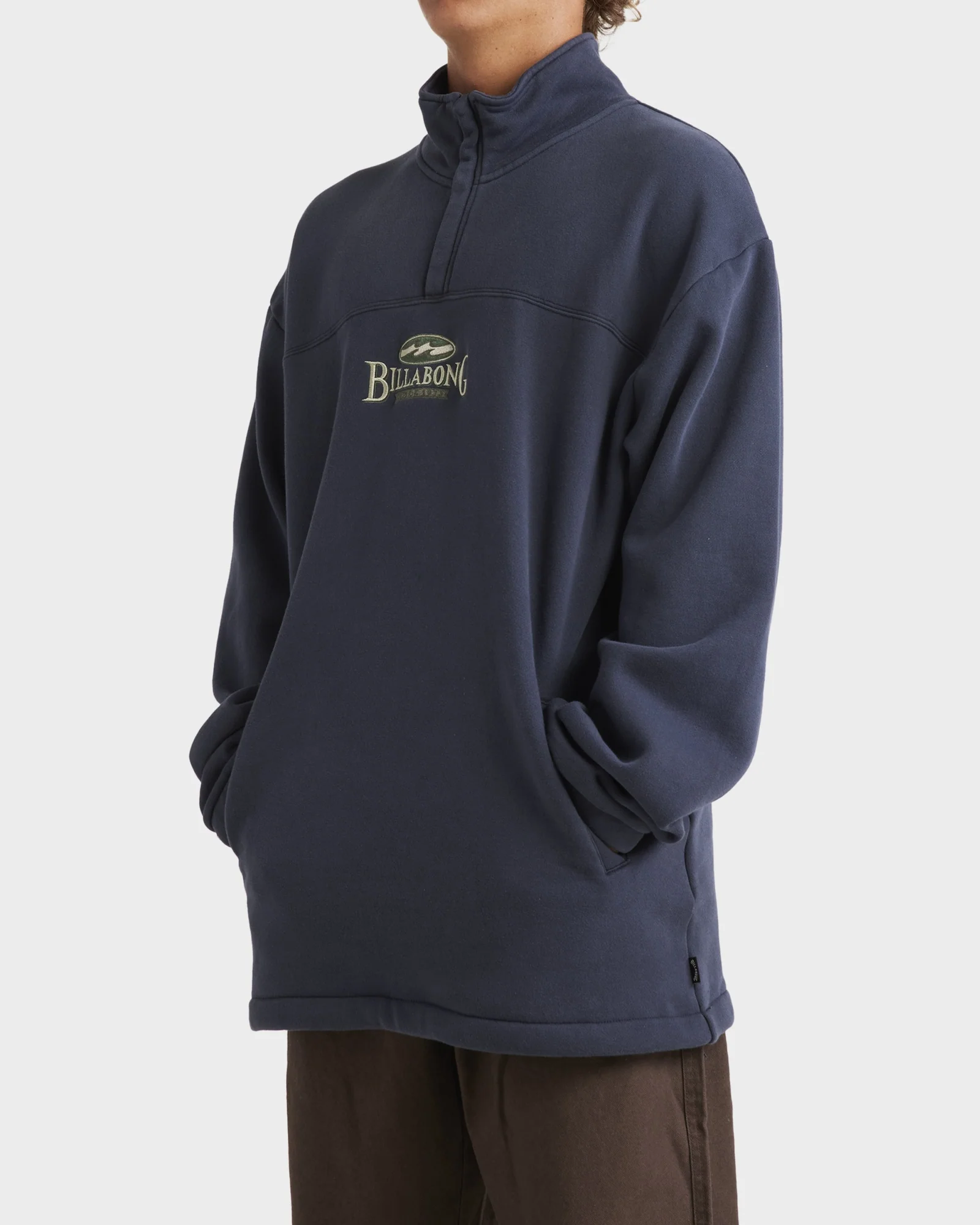 Mens King Prawn Half Zip Fleece Pullover - Image 2