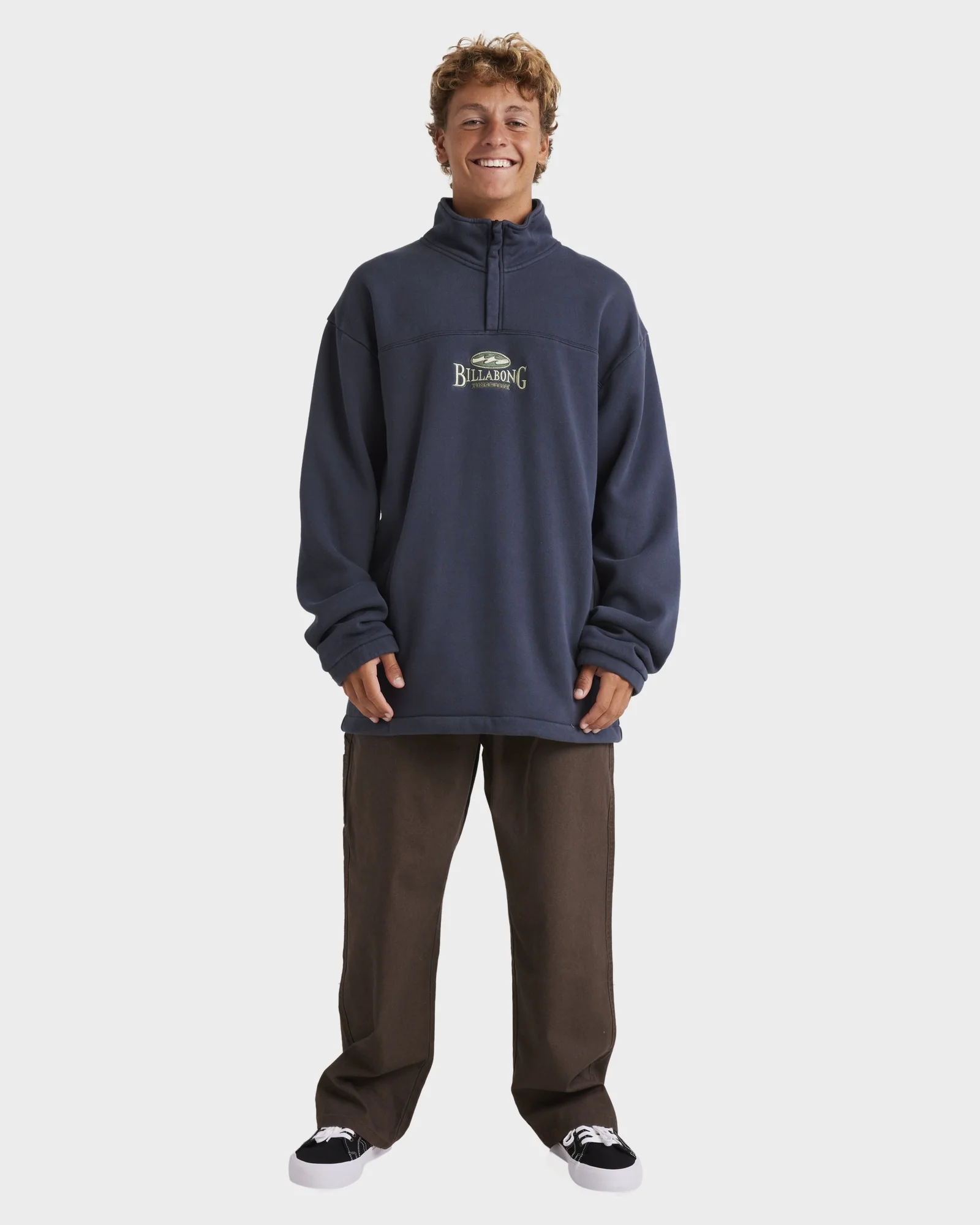 Mens King Prawn Half Zip Fleece Pullover - Image 5