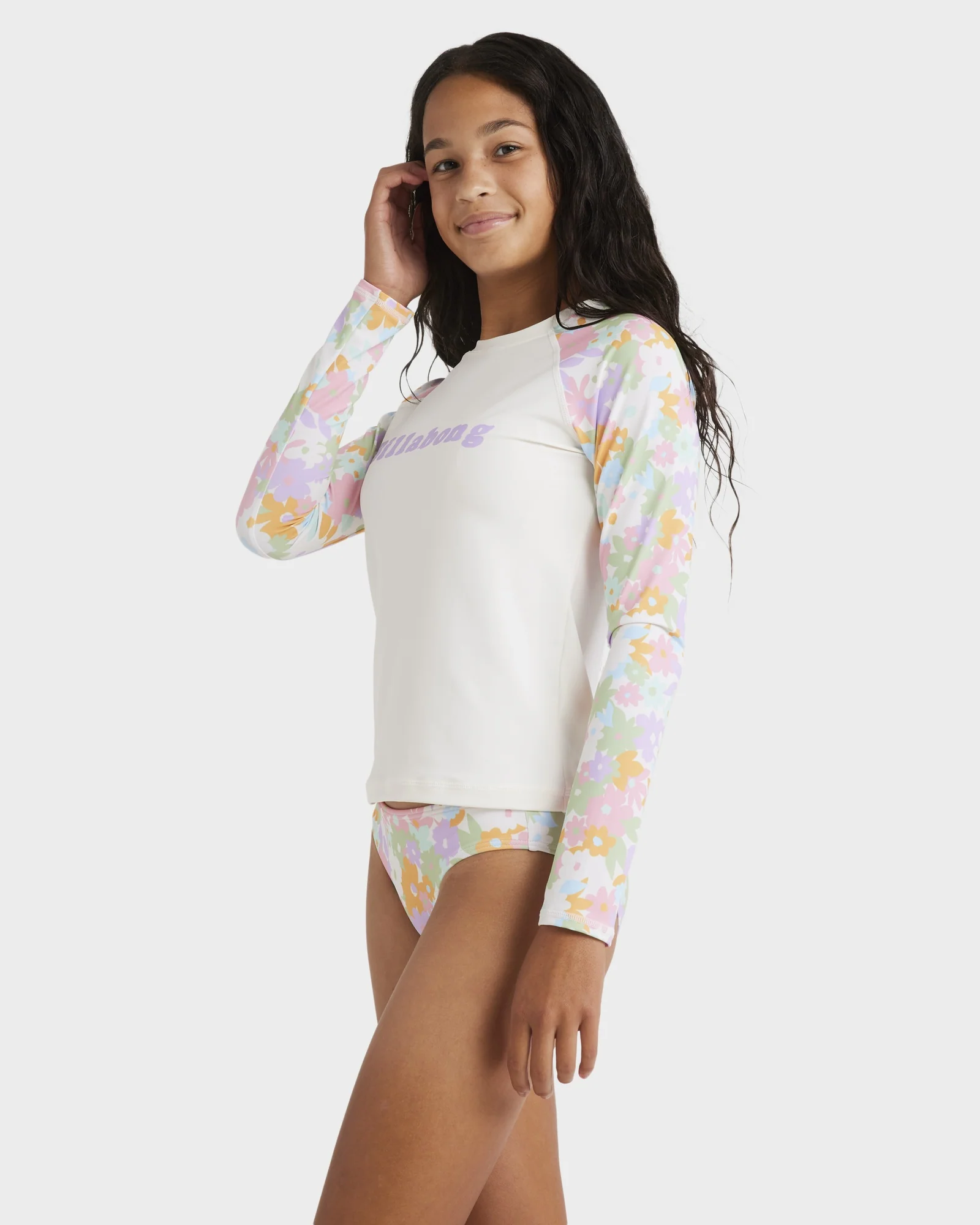 Girls 6-14 Kissed By The Sun Long Sleeve Rash Vest - Image 2
