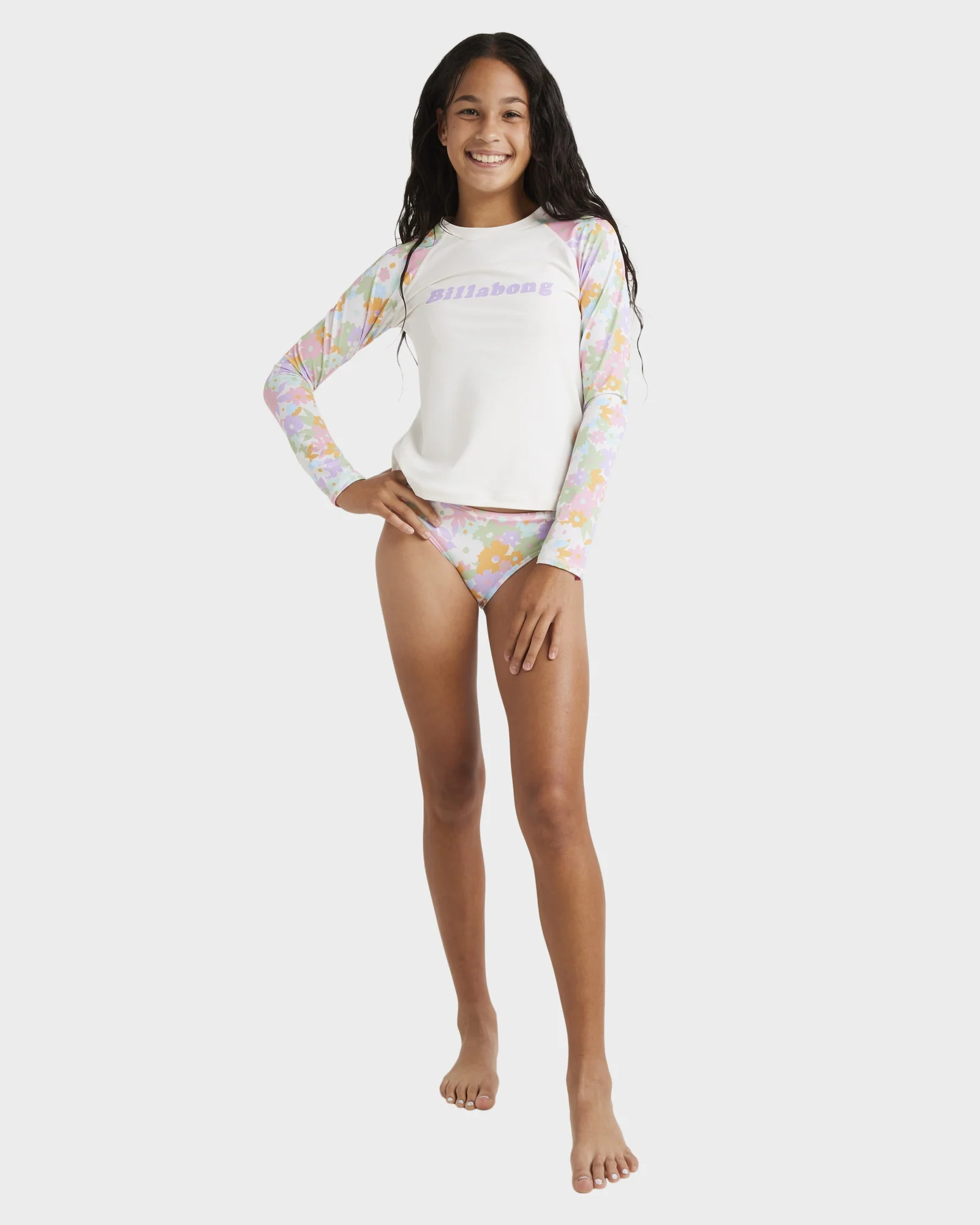 Girls 6-14 Kissed By The Sun Long Sleeve Rash Vest - Image 5