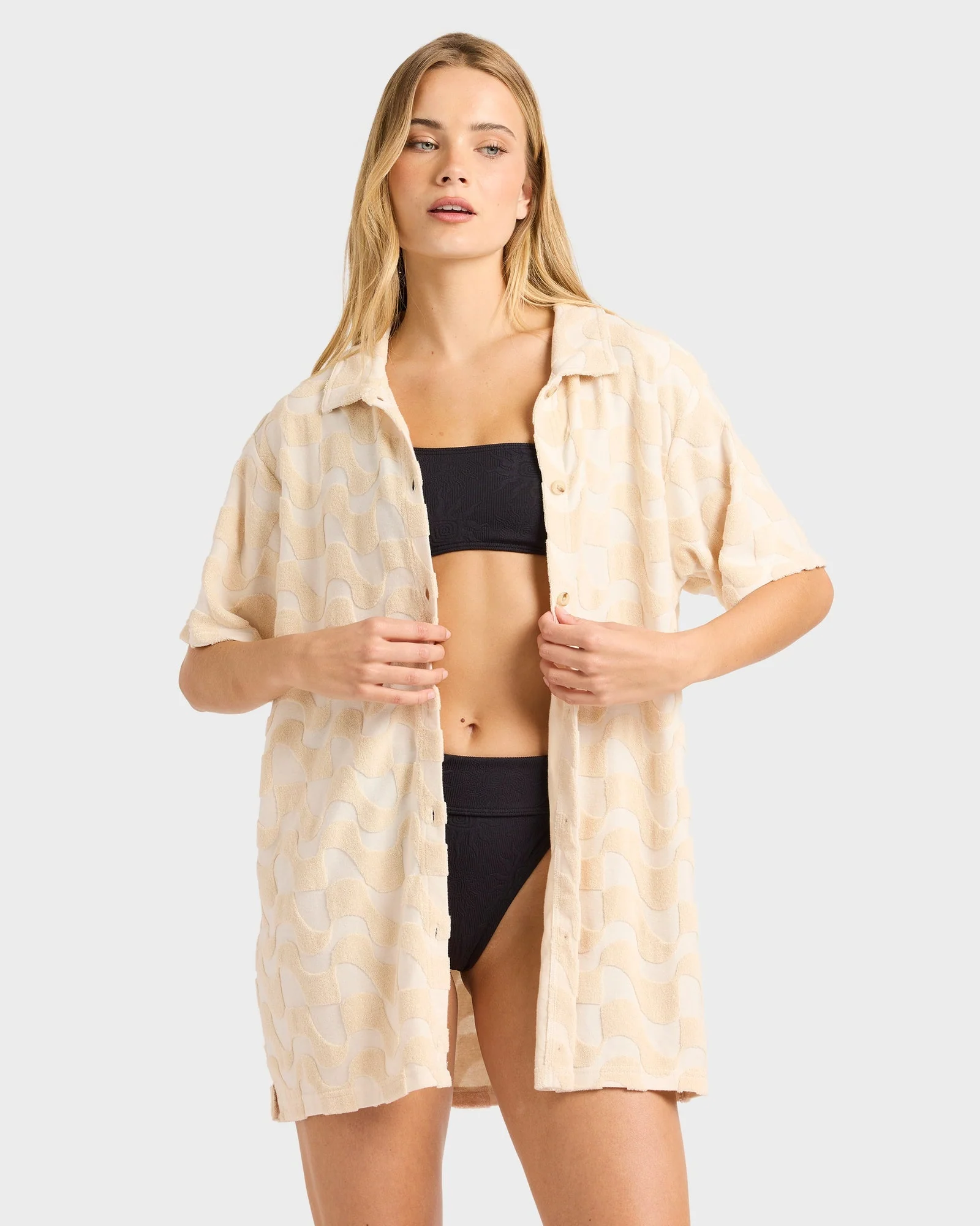 Womens Laura Waves Shirt Mini Dress - Image 2