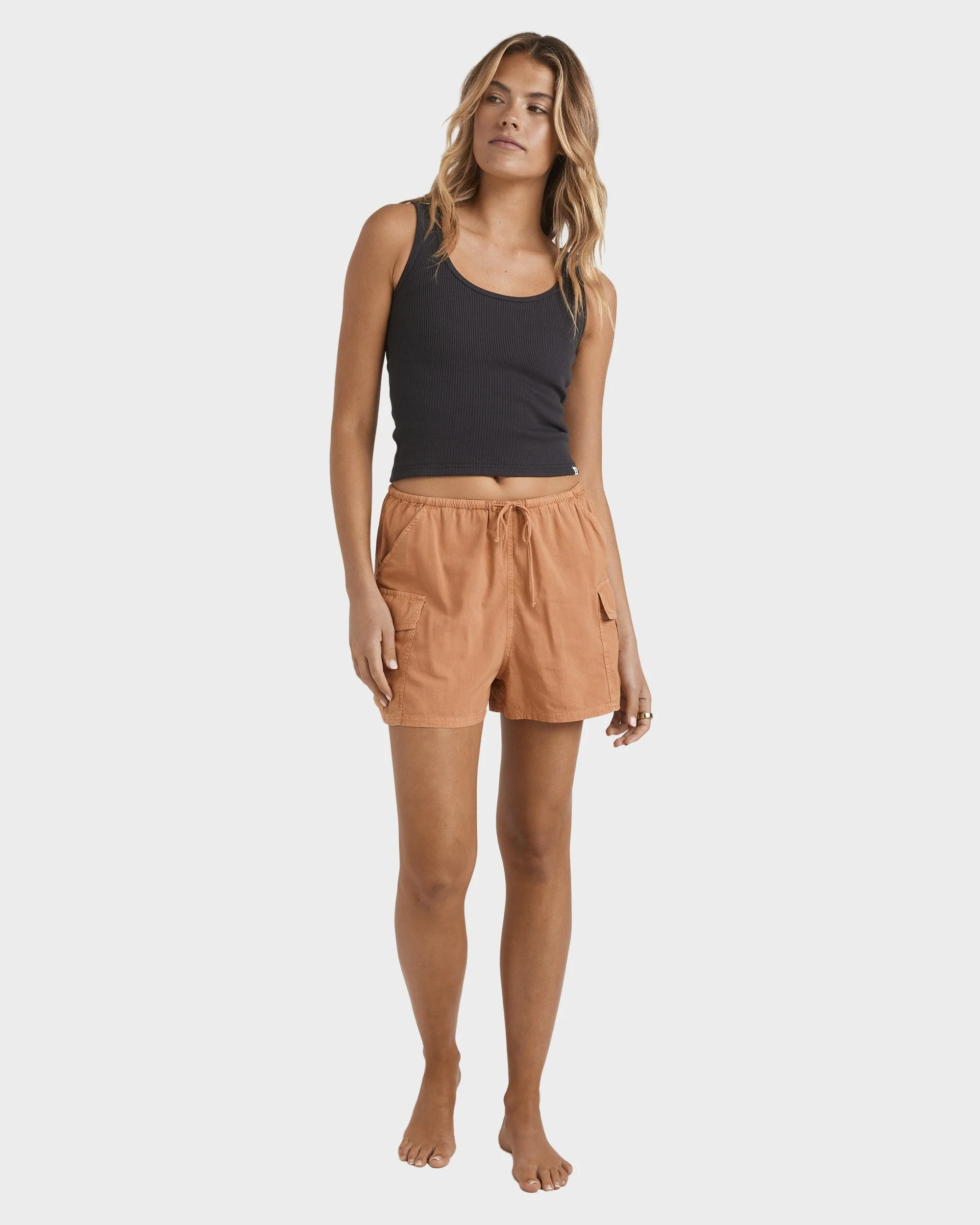 Womens Lets Go Cargo Shorts - Image 5