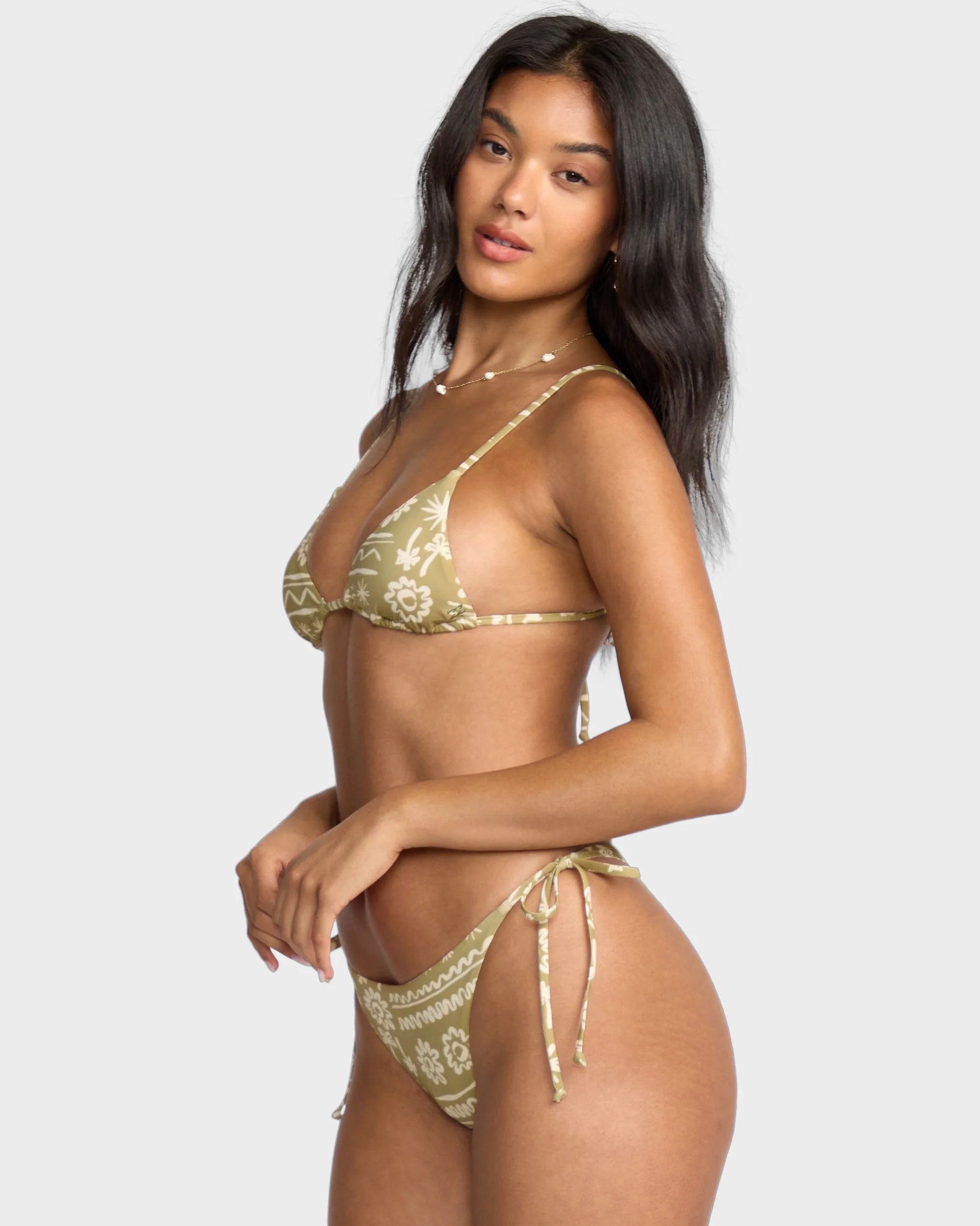 Womens Lost On You Mini Slide Triangle Bikini Top - Image 4