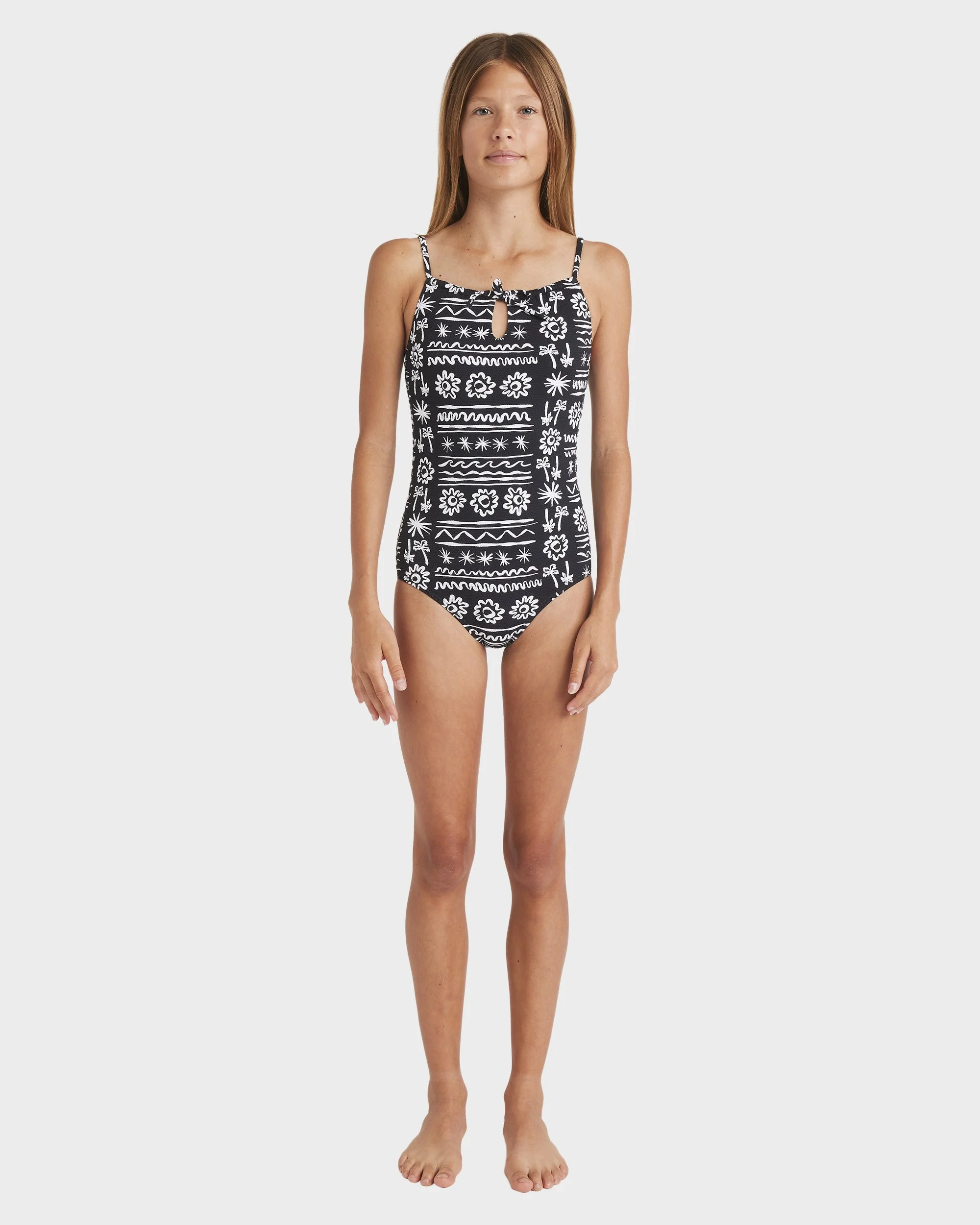 Girls 6-14 Lost On You One Piece Swimsuit - Image 3