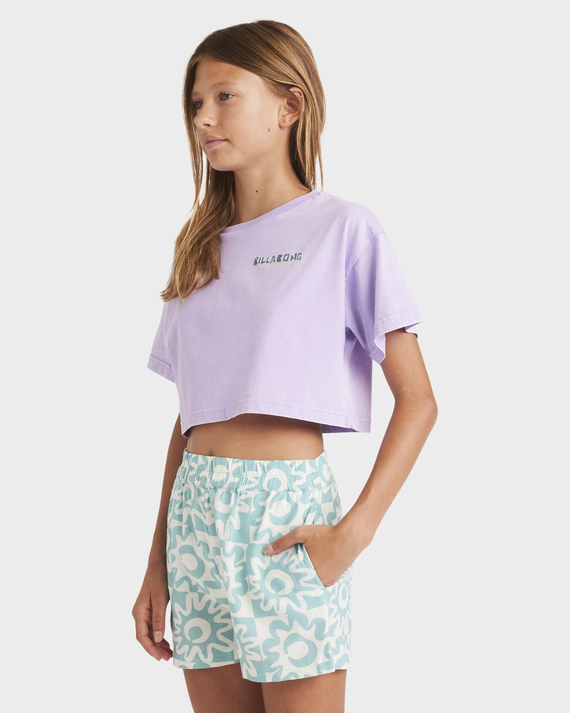 Girls 6-16 Lost On You Elastic Waist Shorts - Image 4