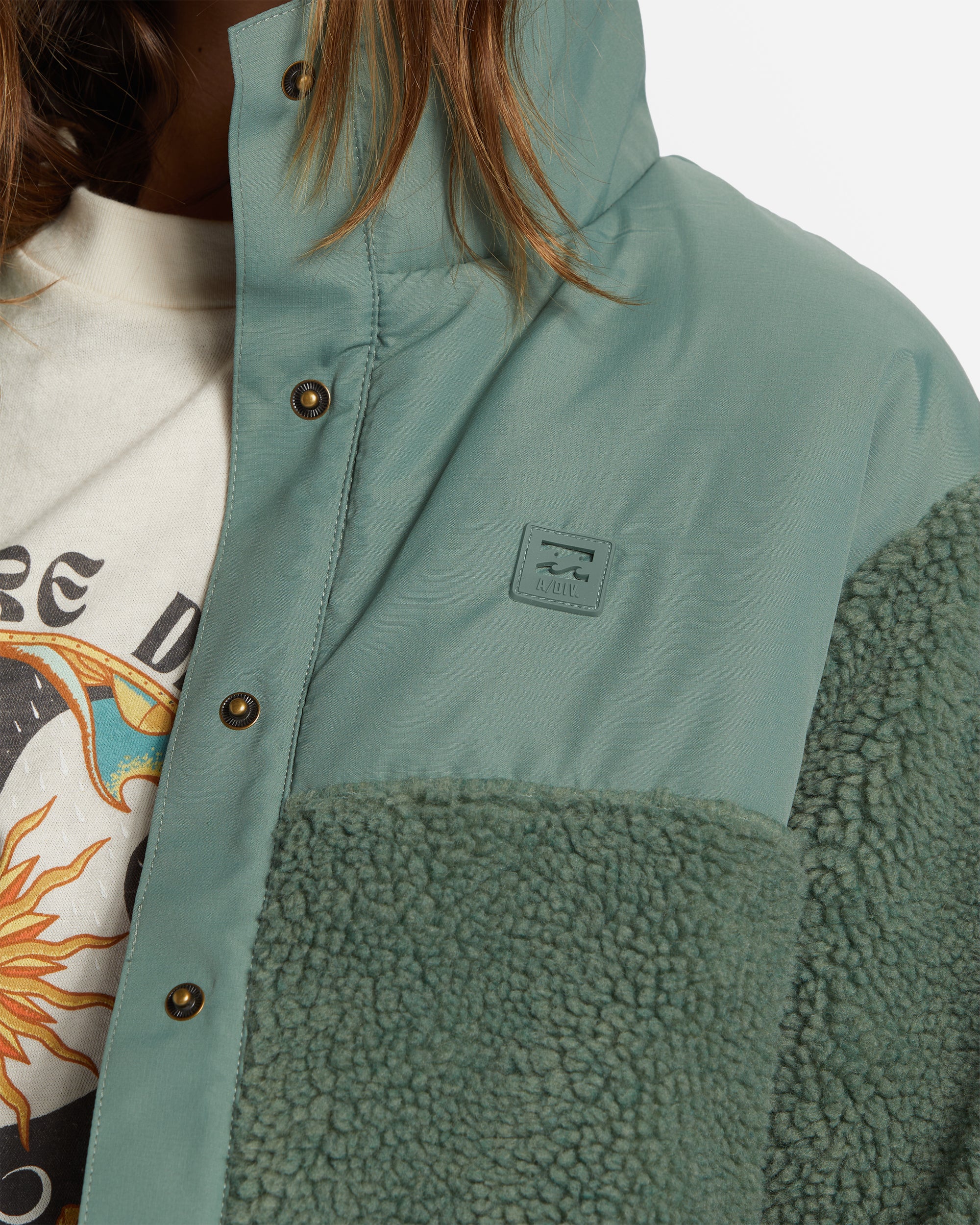 Womens Lost Trails Button Up Fleece Jacket - Image 4
