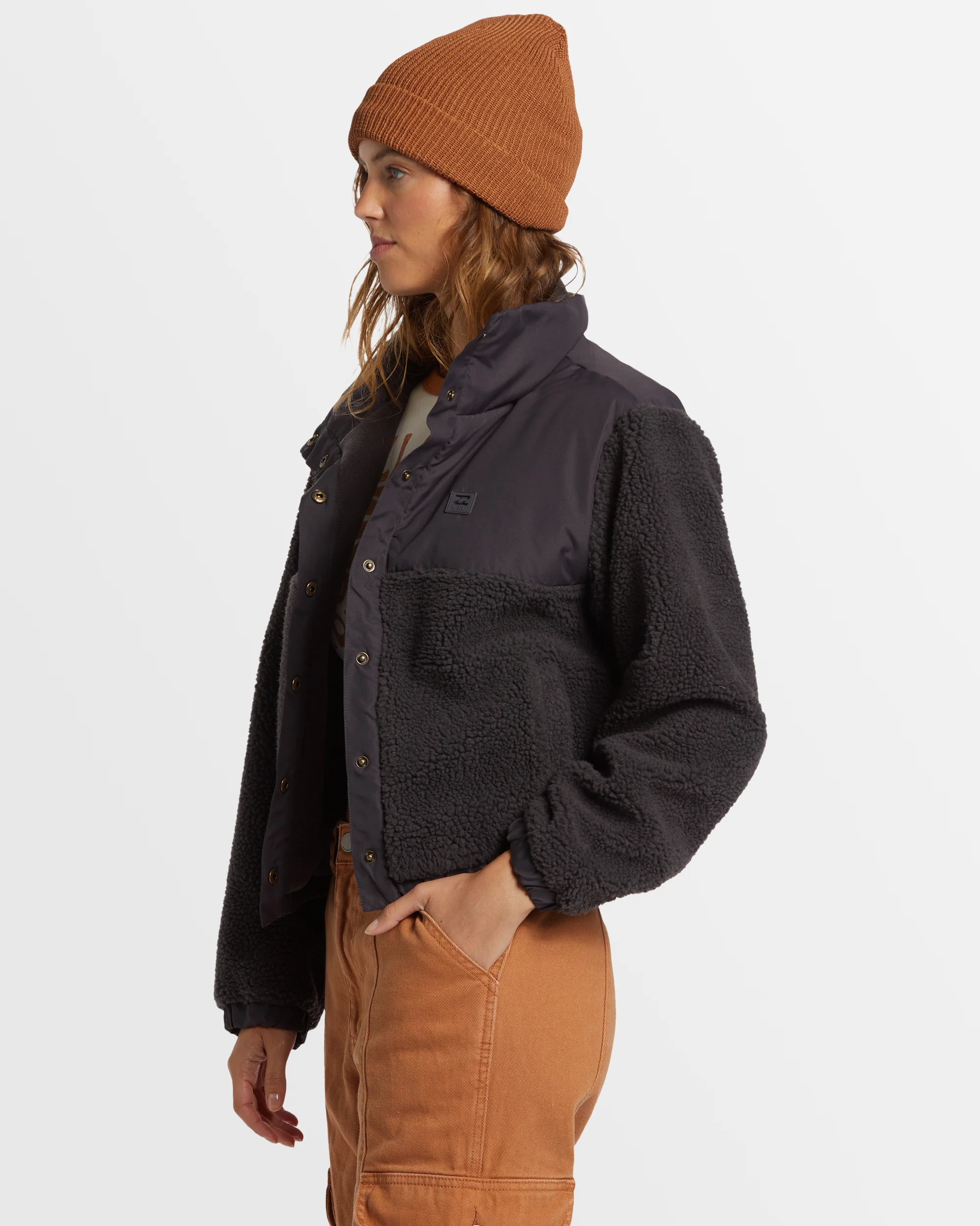 Womens Lost Trails Button Up Fleece Jacket - Image 2