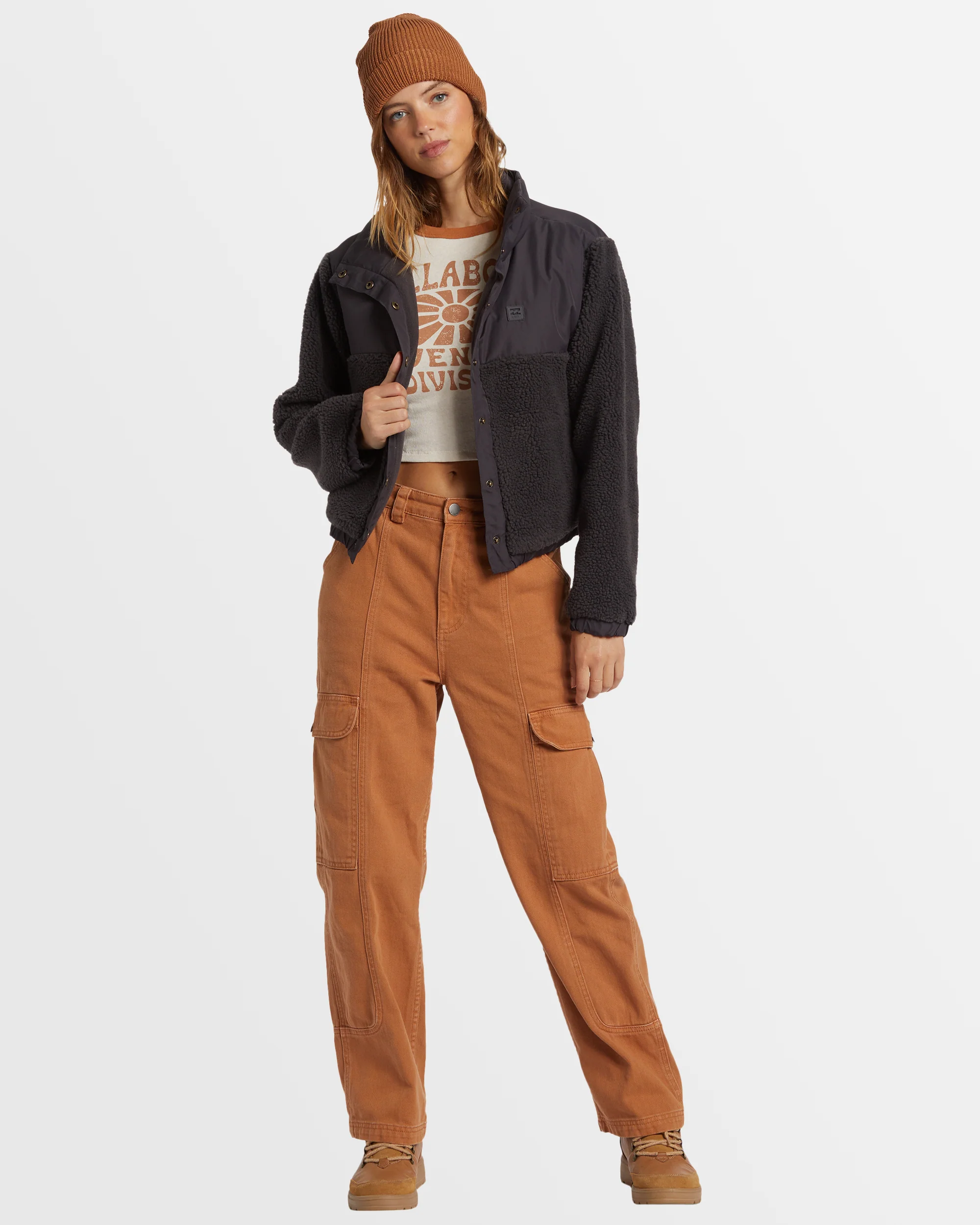 Womens Lost Trails Button Up Fleece Jacket - Image 3