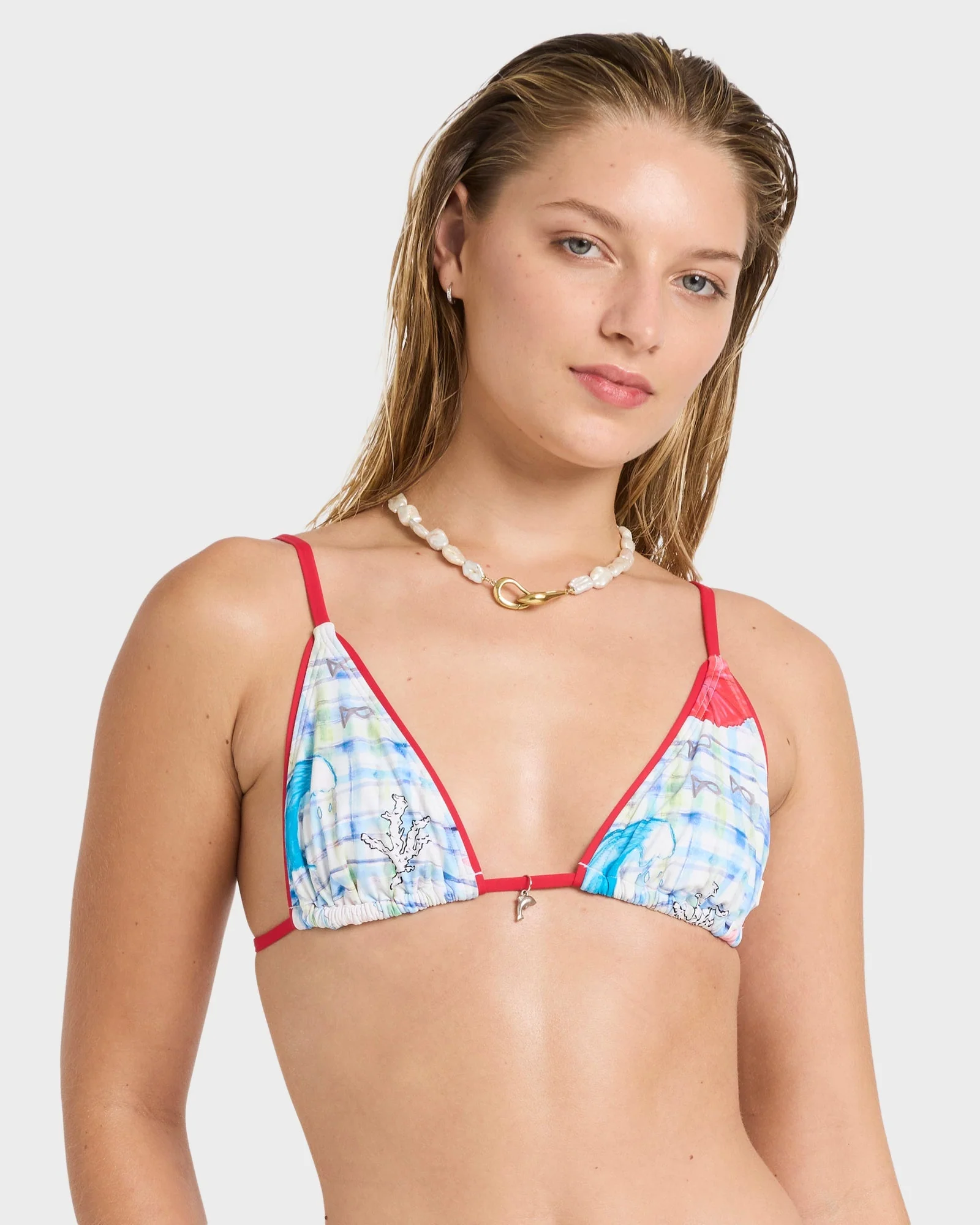 Womens Lottie Hall Tall Slide Triangle Bikini Top - Image 5