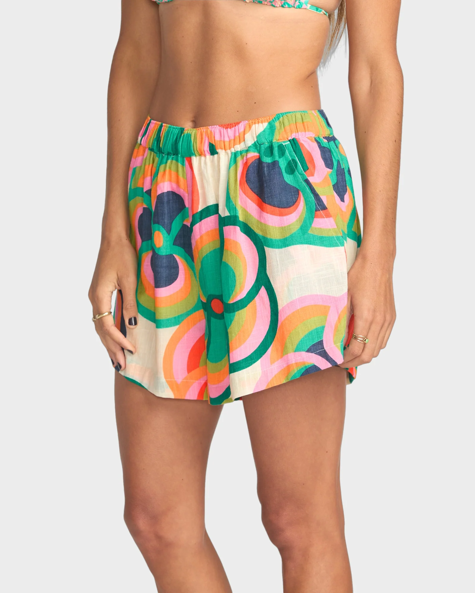 Womens Mami Wata Elastic Waist Shorts - Image 5