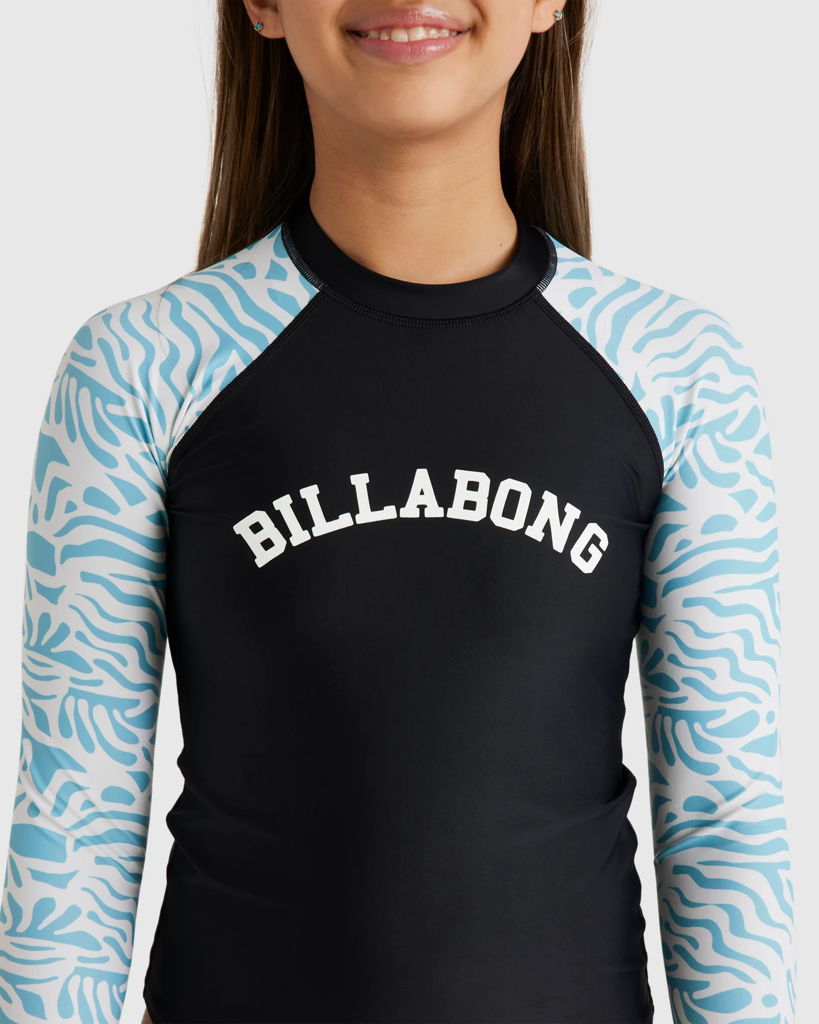 Girls 6-16 Mellow Waves Long Sleeve Rash Vest - Image 4