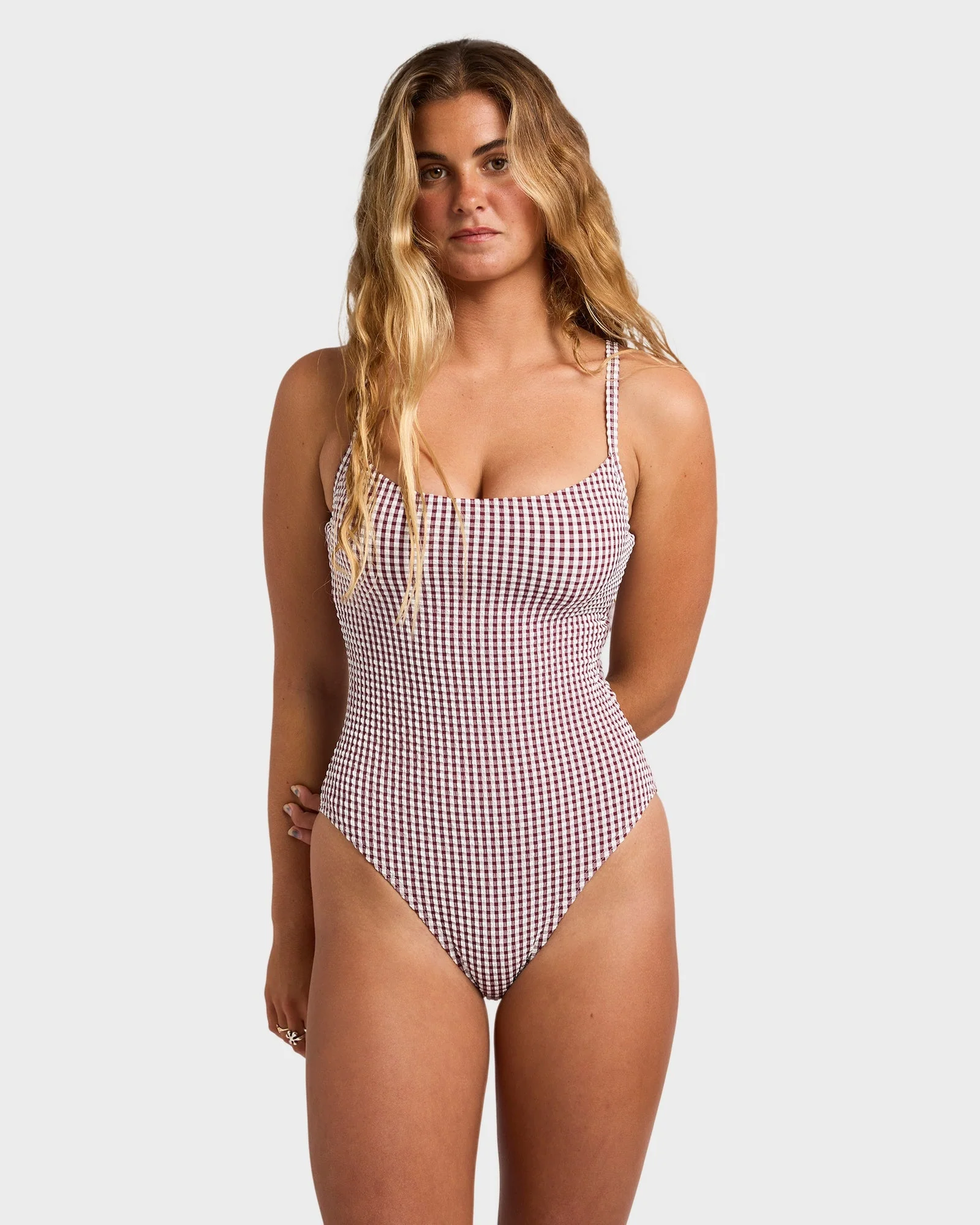 Womens Mini Wave CheckMia D/DD One Piece Swimsuit - Image 2