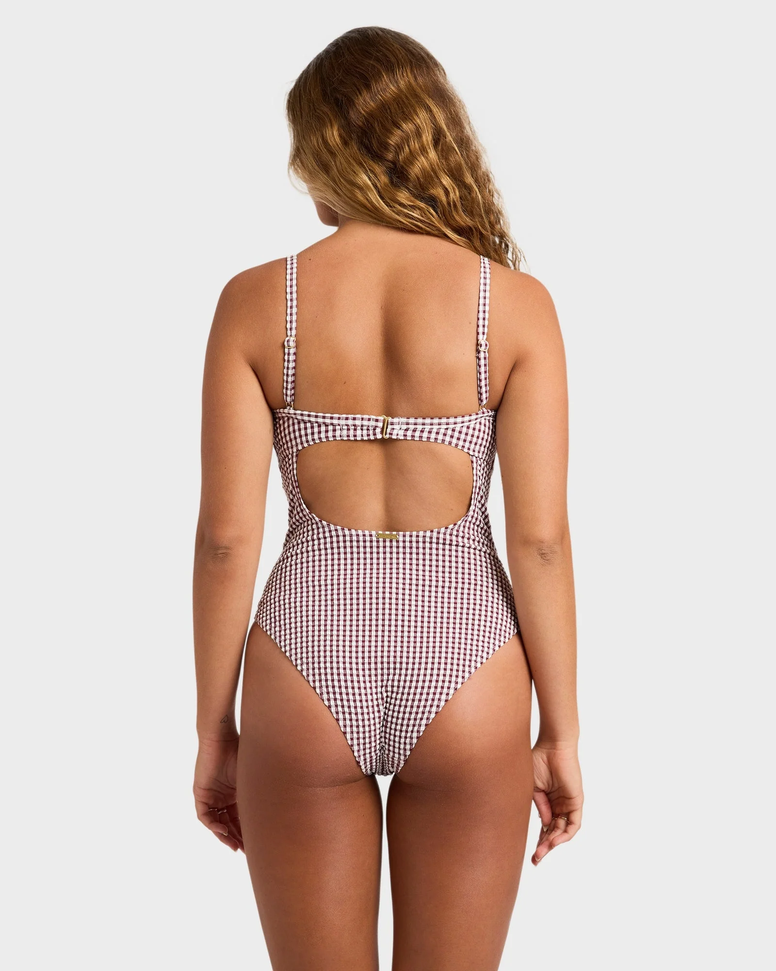 Womens Mini Wave CheckMia D/DD One Piece Swimsuit - Image 3