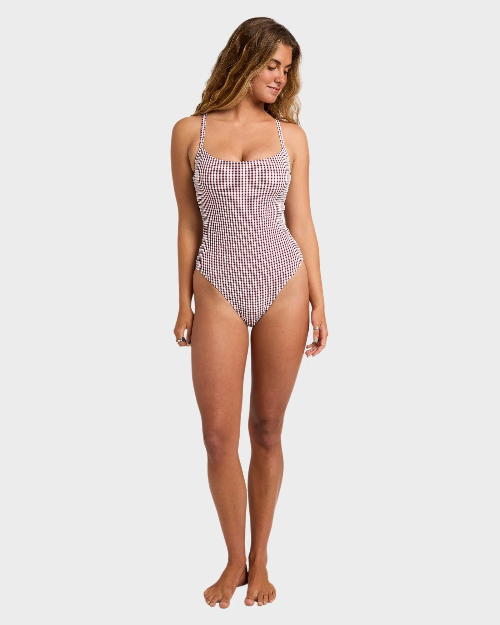 Womens Mini Wave CheckMia D/DD One Piece Swimsuit - Image 6