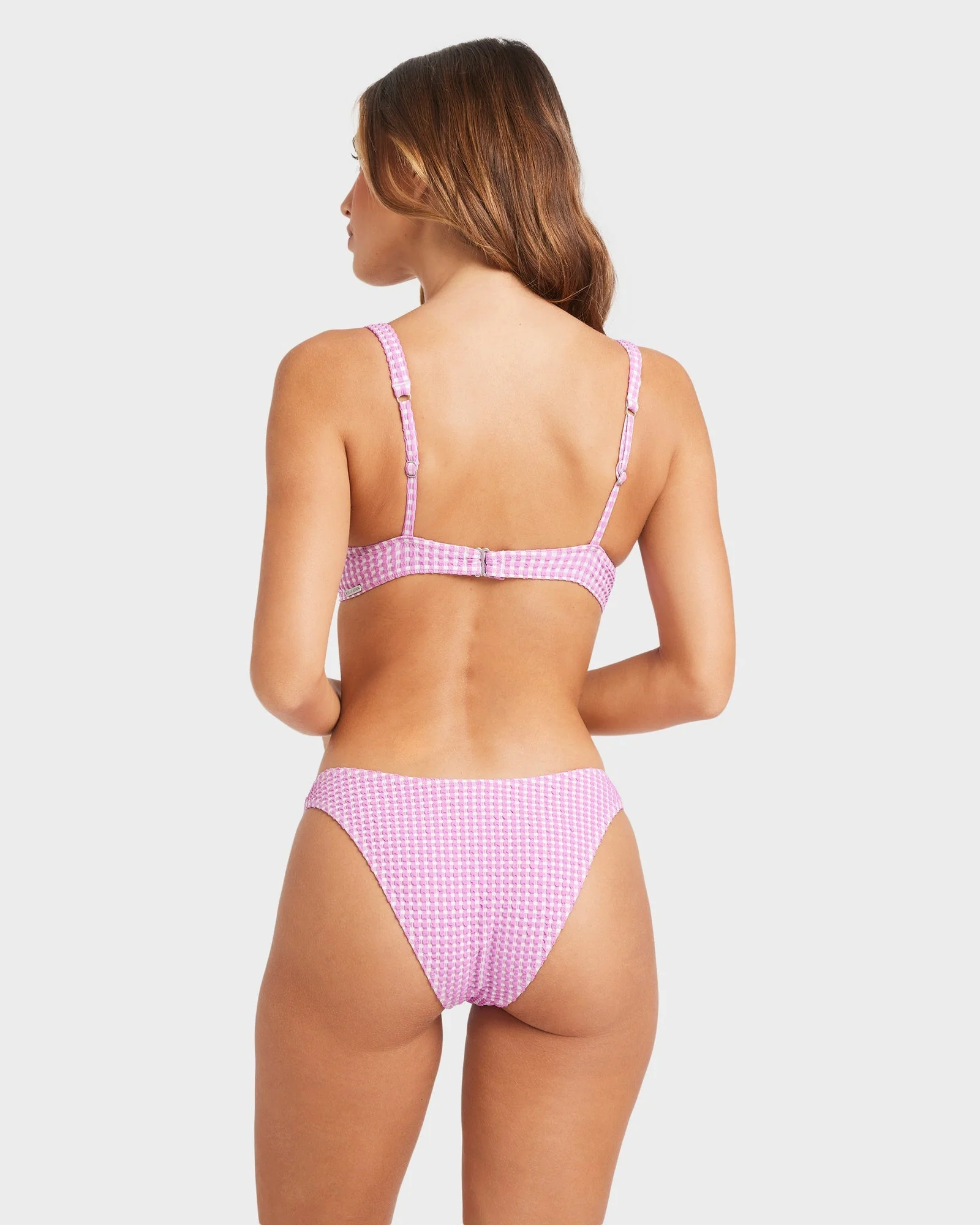 Womens Mini Wave Check Ruby Bra Bikini Top - Image 2