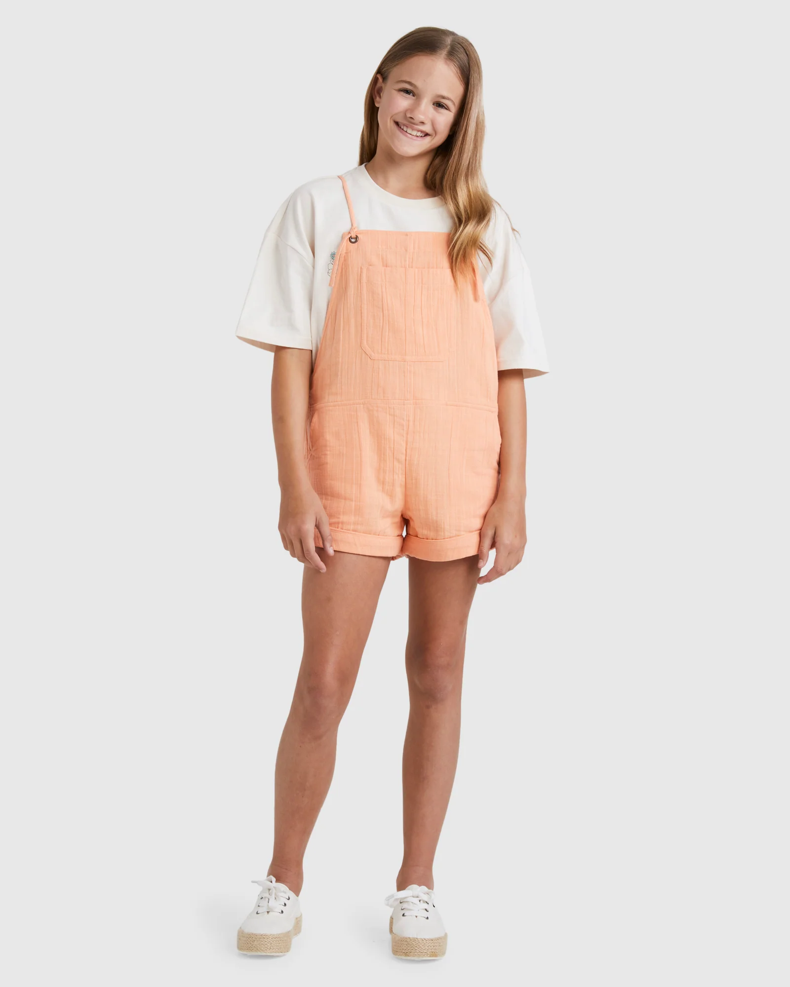 Girls 6-14 Montana Dungaree Playsuit - Image 4