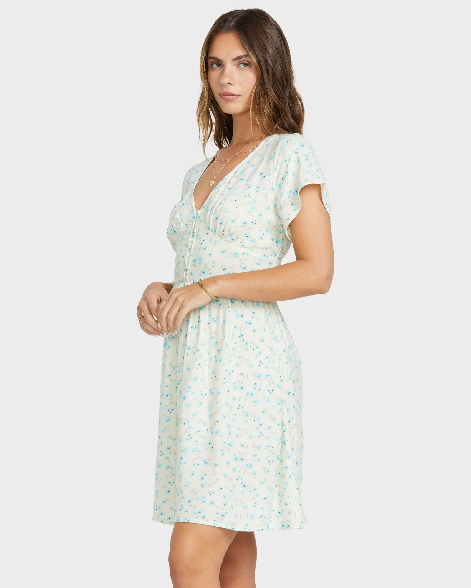 Womens Morning Sky Mini Dress - Image 2