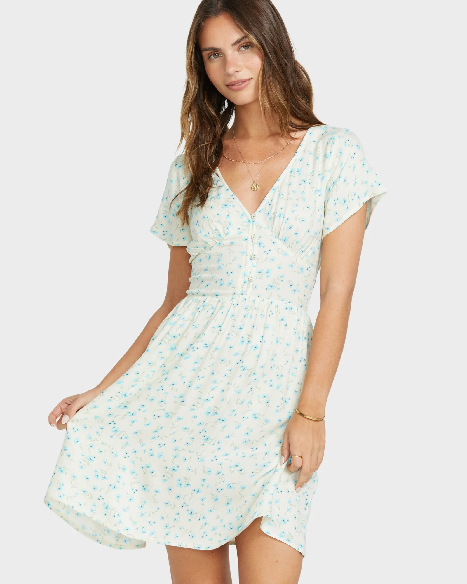 Womens Morning Sky Mini Dress - Image 4