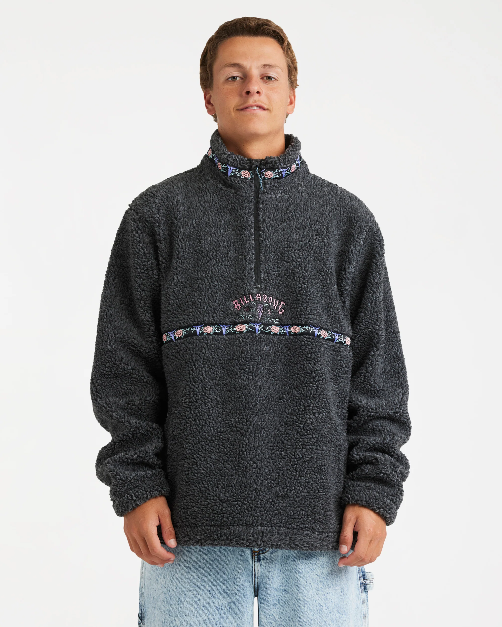 Mens Occy Tombstone Half Zip Fleece Pullover - Image 2
