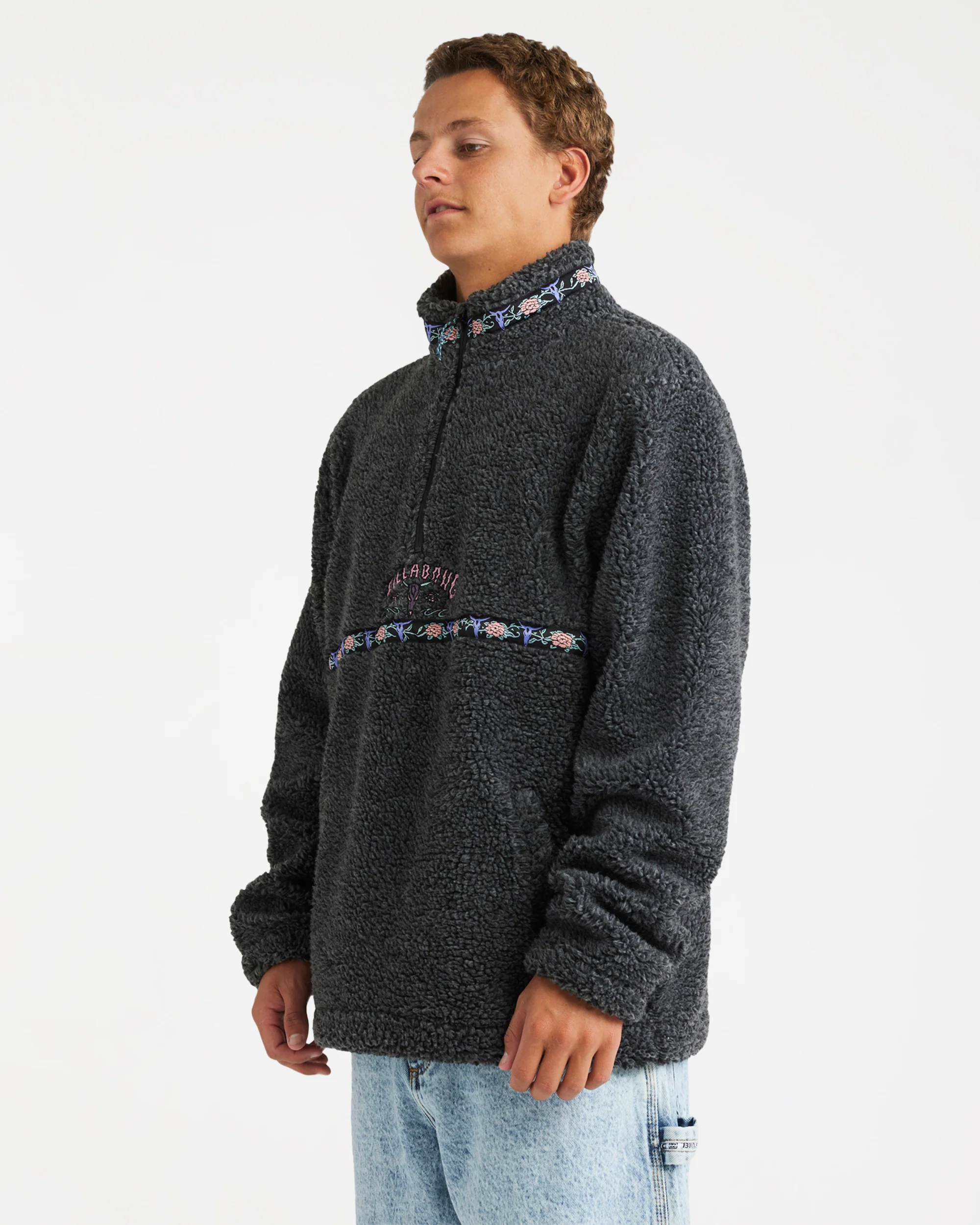 Mens Occy Tombstone Half Zip Fleece Pullover - Image 3