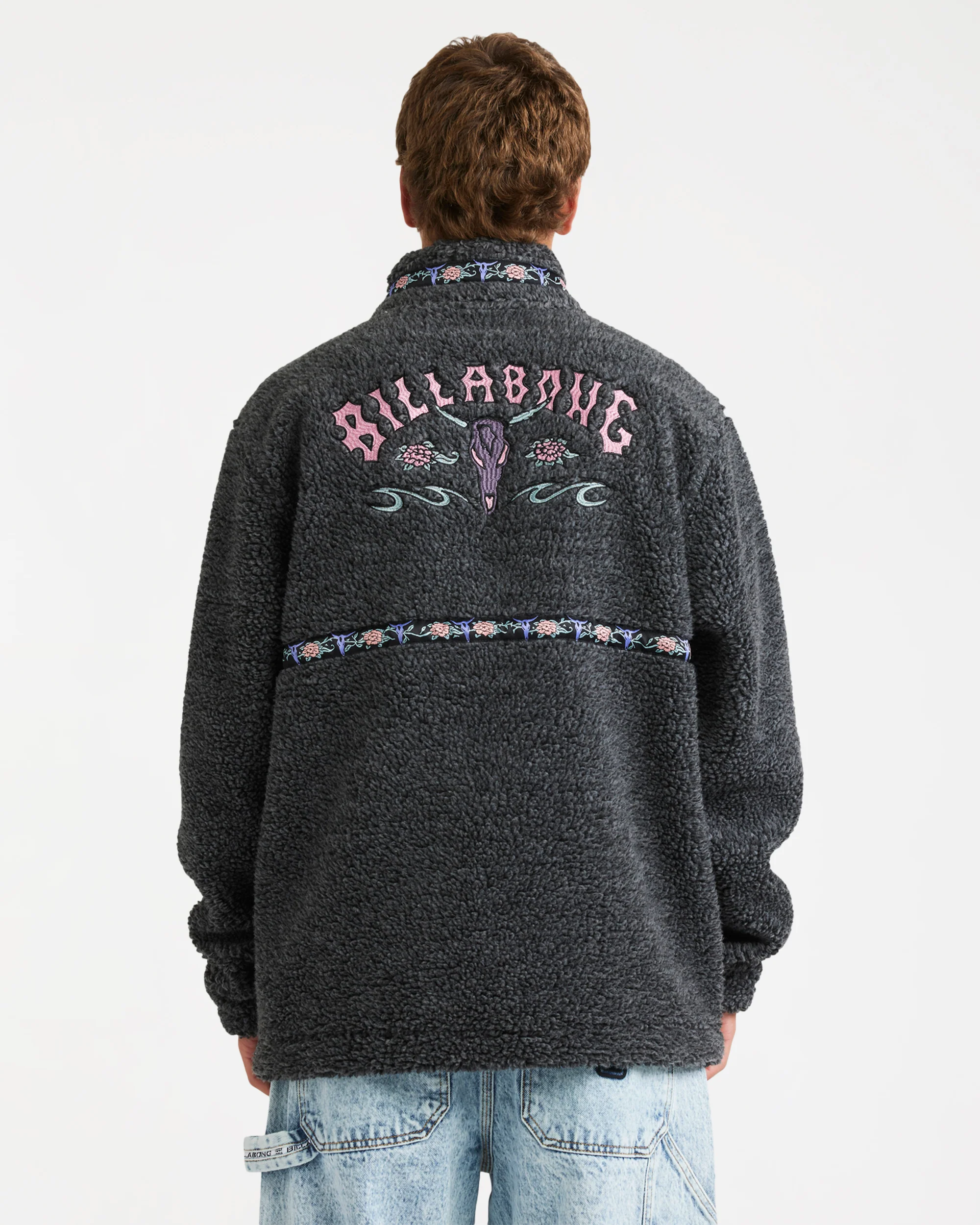 Mens Occy Tombstone Half Zip Fleece Pullover - Image 4