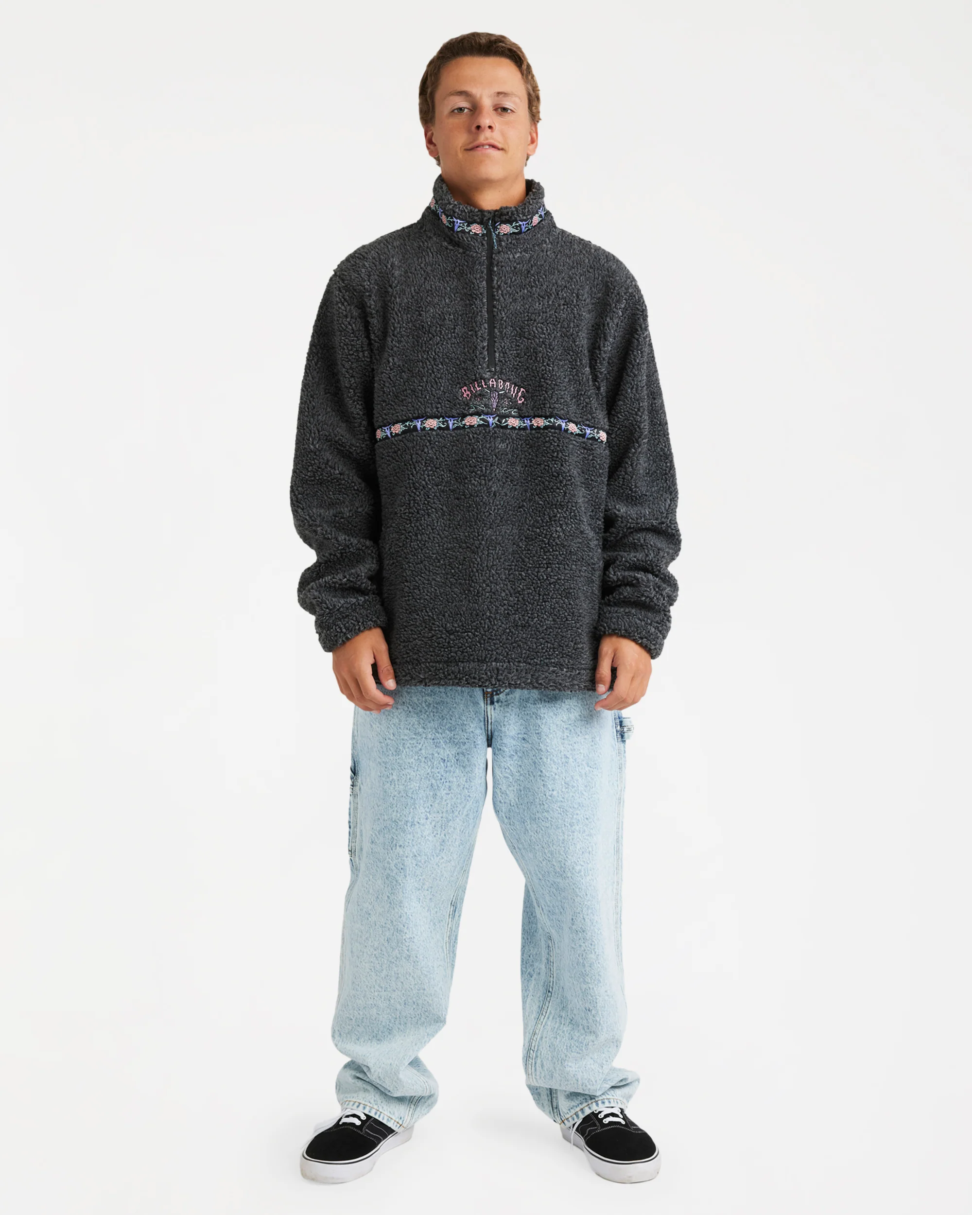 Mens Occy Tombstone Half Zip Fleece Pullover - Image 6