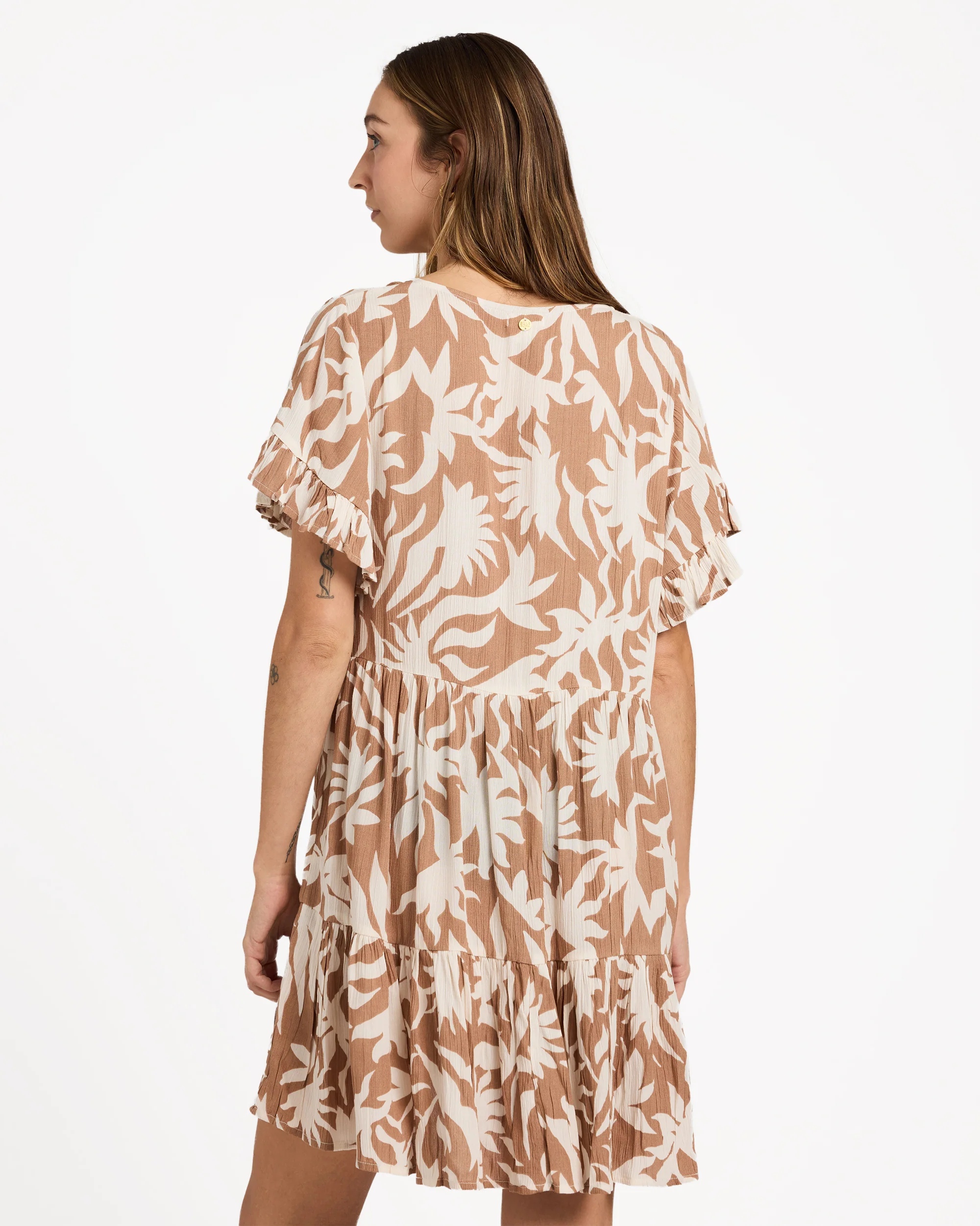 Womens Off Tropic Tier Mini Dress - Image 2