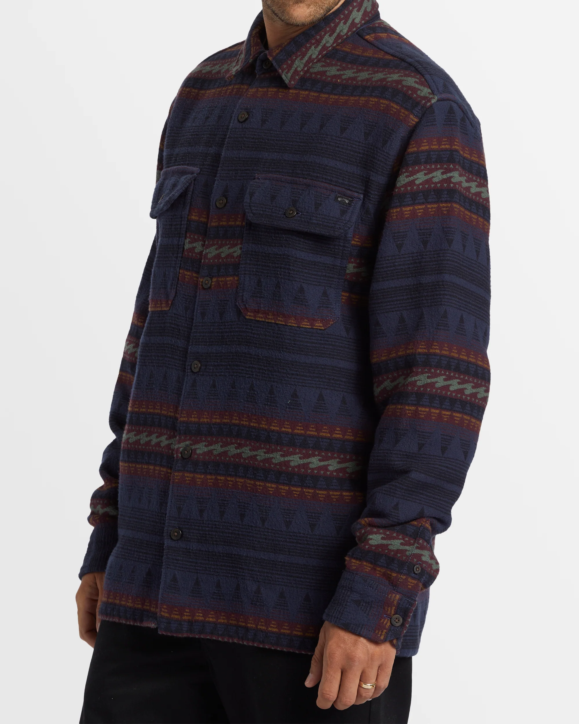 Mens Offshore Jacquard Flannel Shirt - Image 2