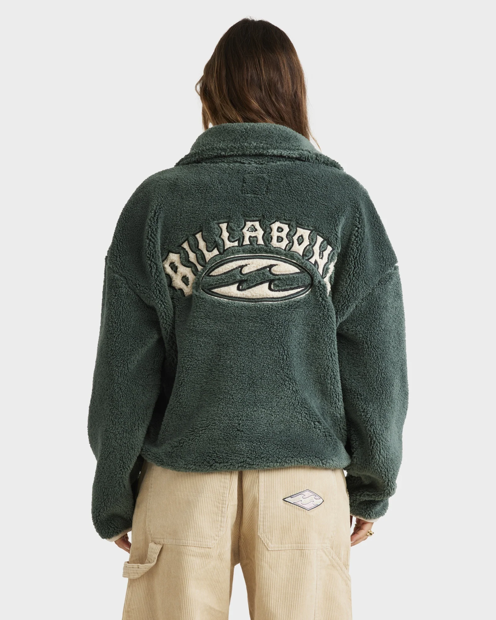Womens Old Days Half Zip Fleece Pullover - Image 4