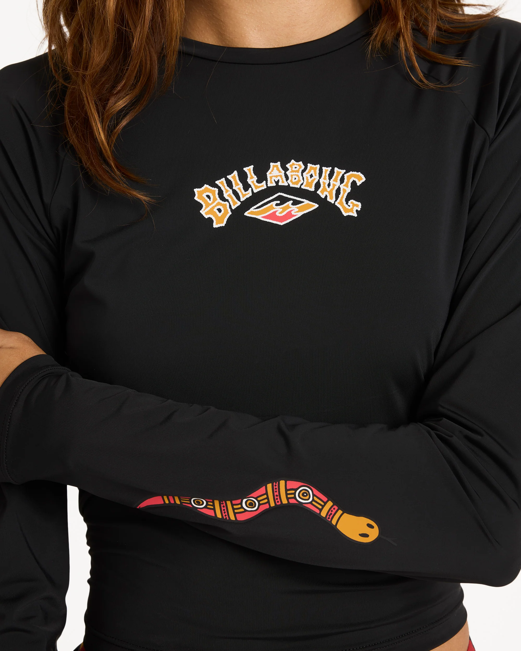 Womens Otis Arch Crop Long Sleeve Rash Vest - Image 5