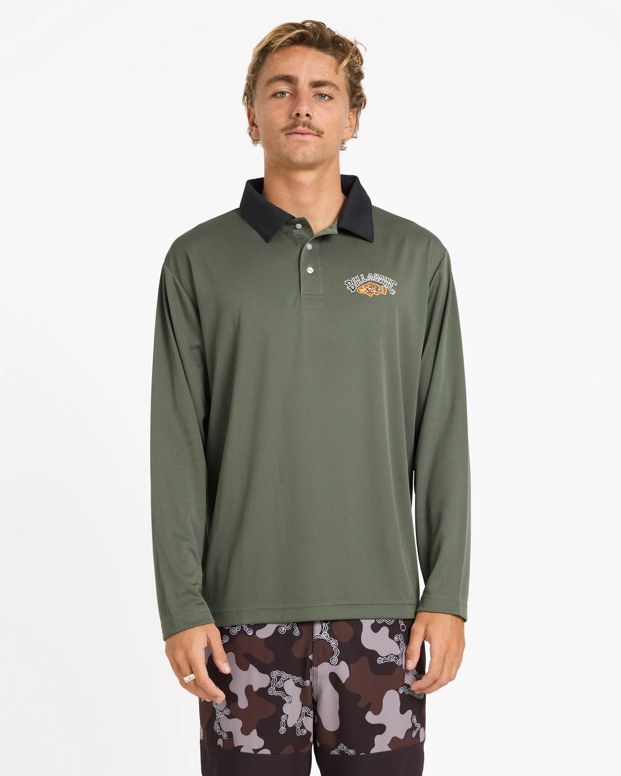Mens Otis Mangrove Fisho Long Sleeve Rash Vest - Image 2