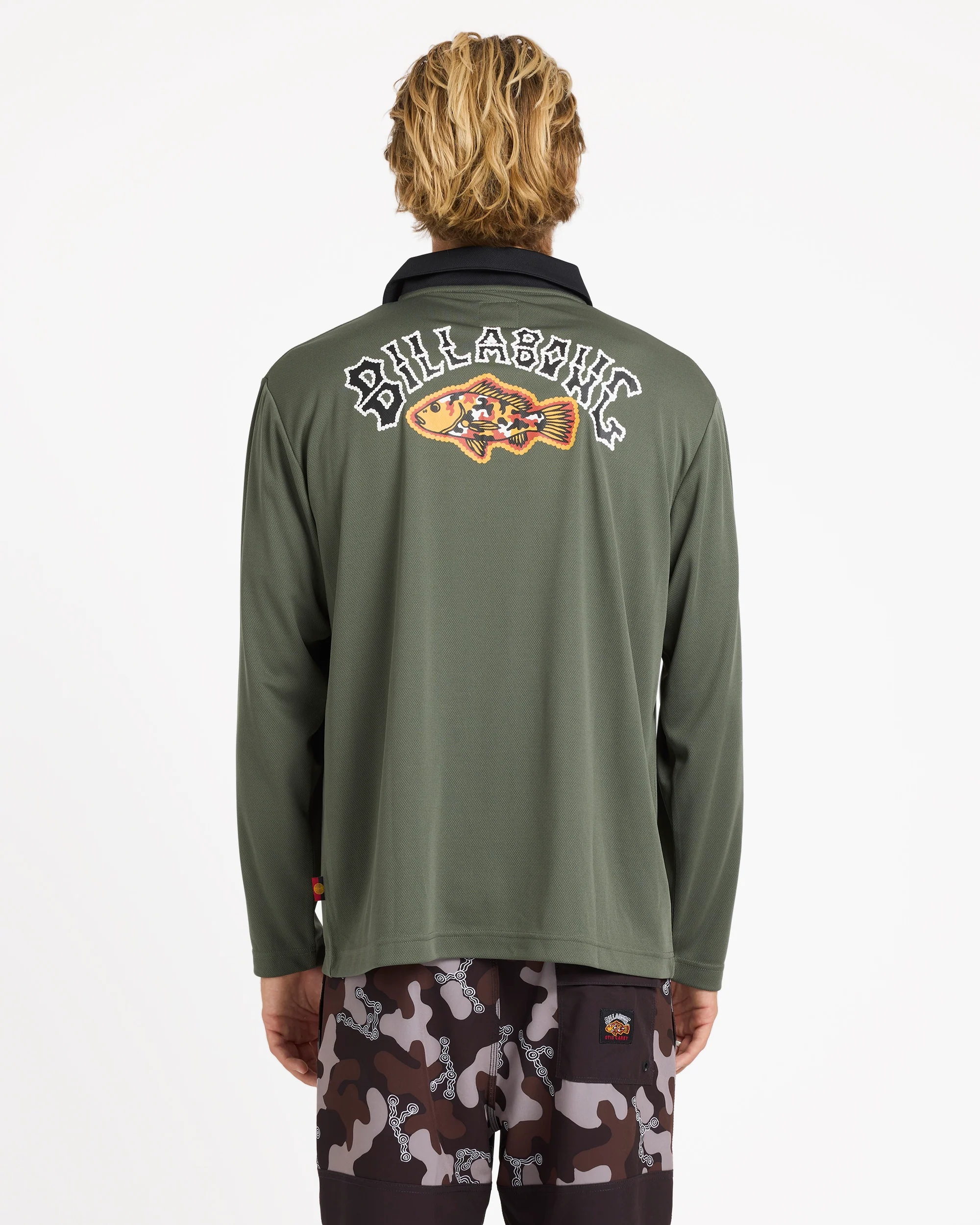 Mens Otis Mangrove Fisho Long Sleeve Rash Vest - Image 3