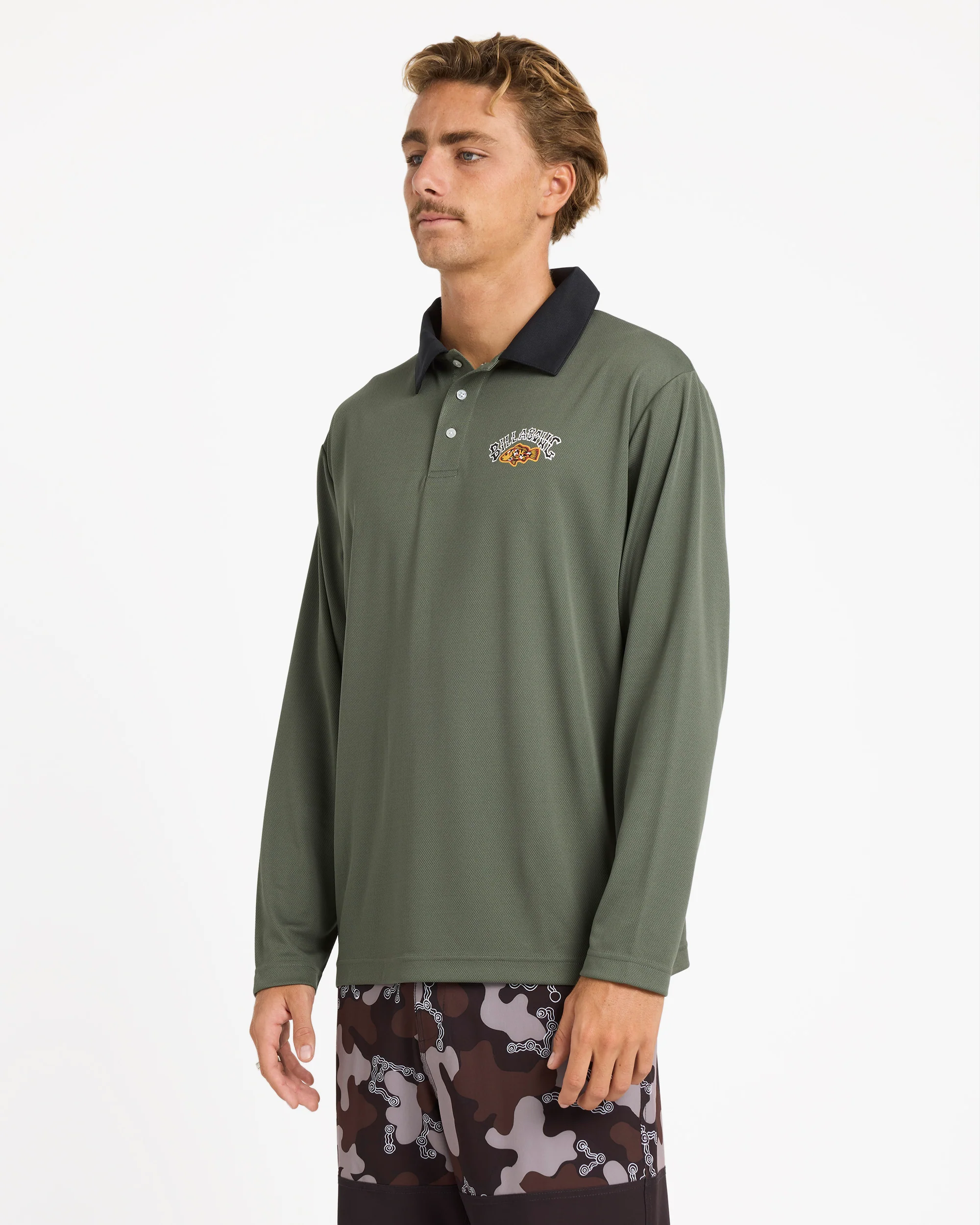 Mens Otis Mangrove Fisho Long Sleeve Rash Vest - Image 4