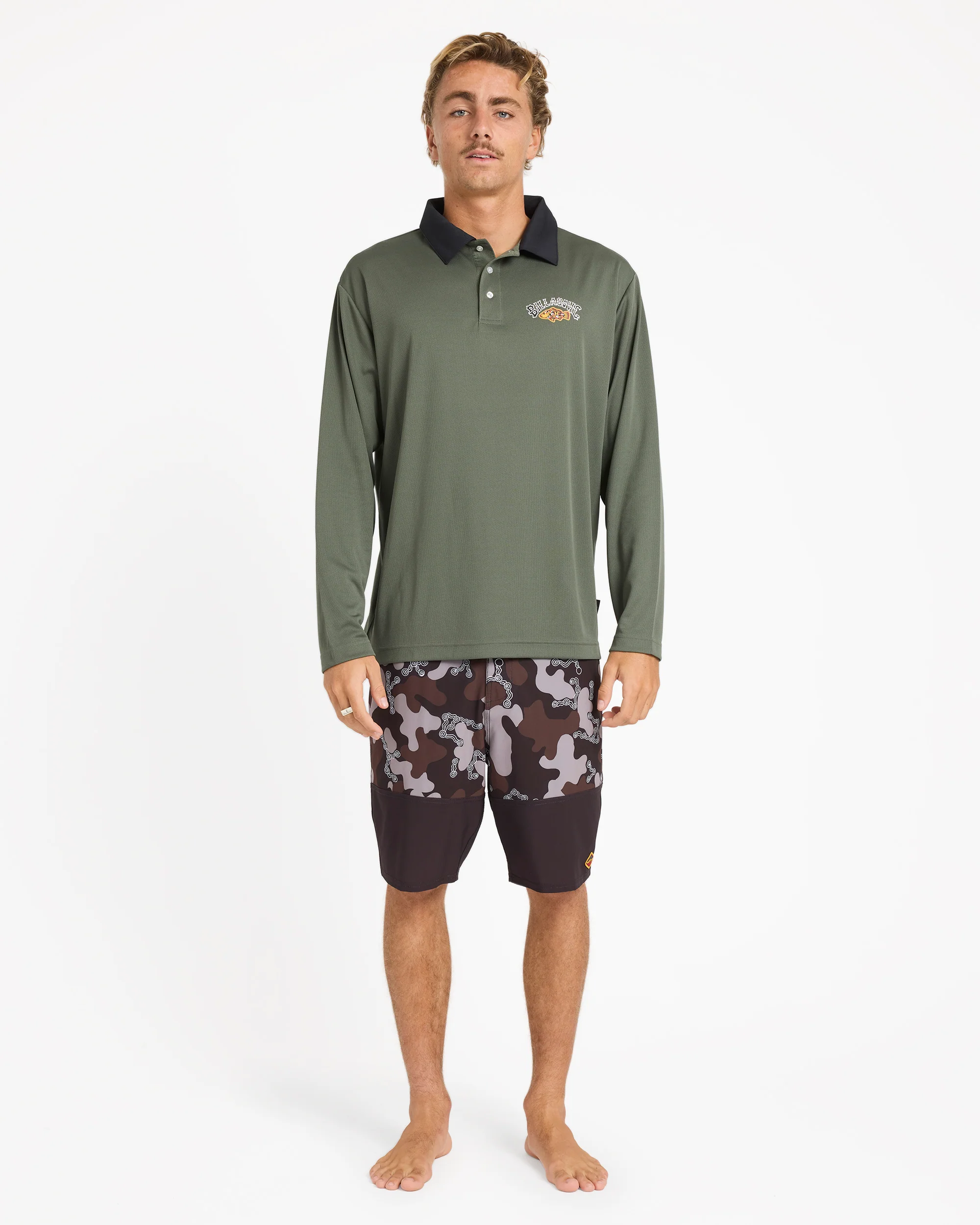 Mens Otis Mangrove Fisho Long Sleeve Rash Vest - Image 6