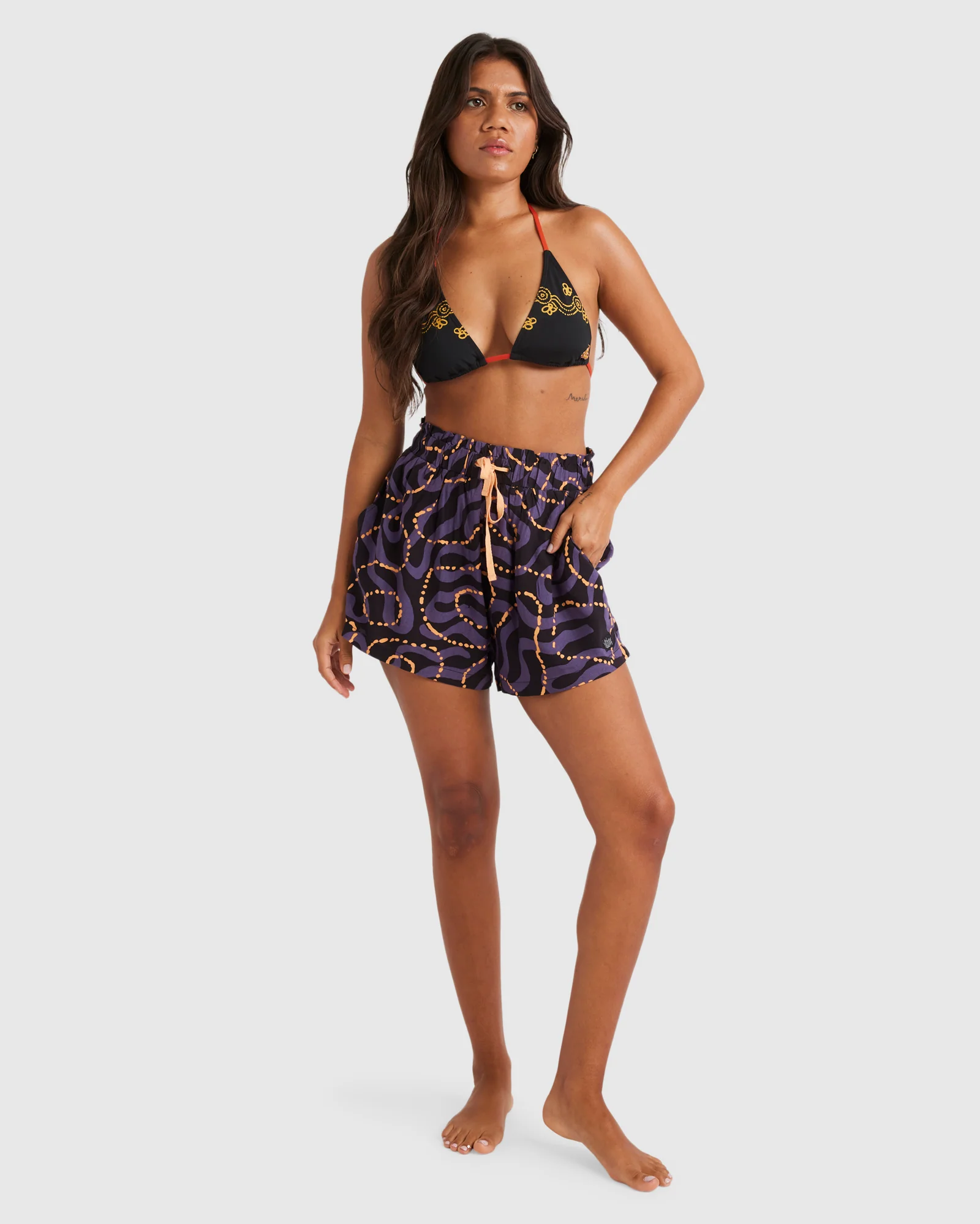 Womens Otis Mangrove Elastic Waist Shorts - Image 5