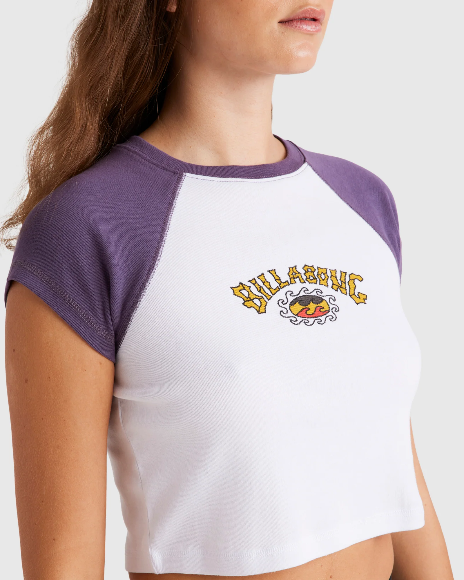 Womens Otis Sunny Raglan Crop Top - Image 4