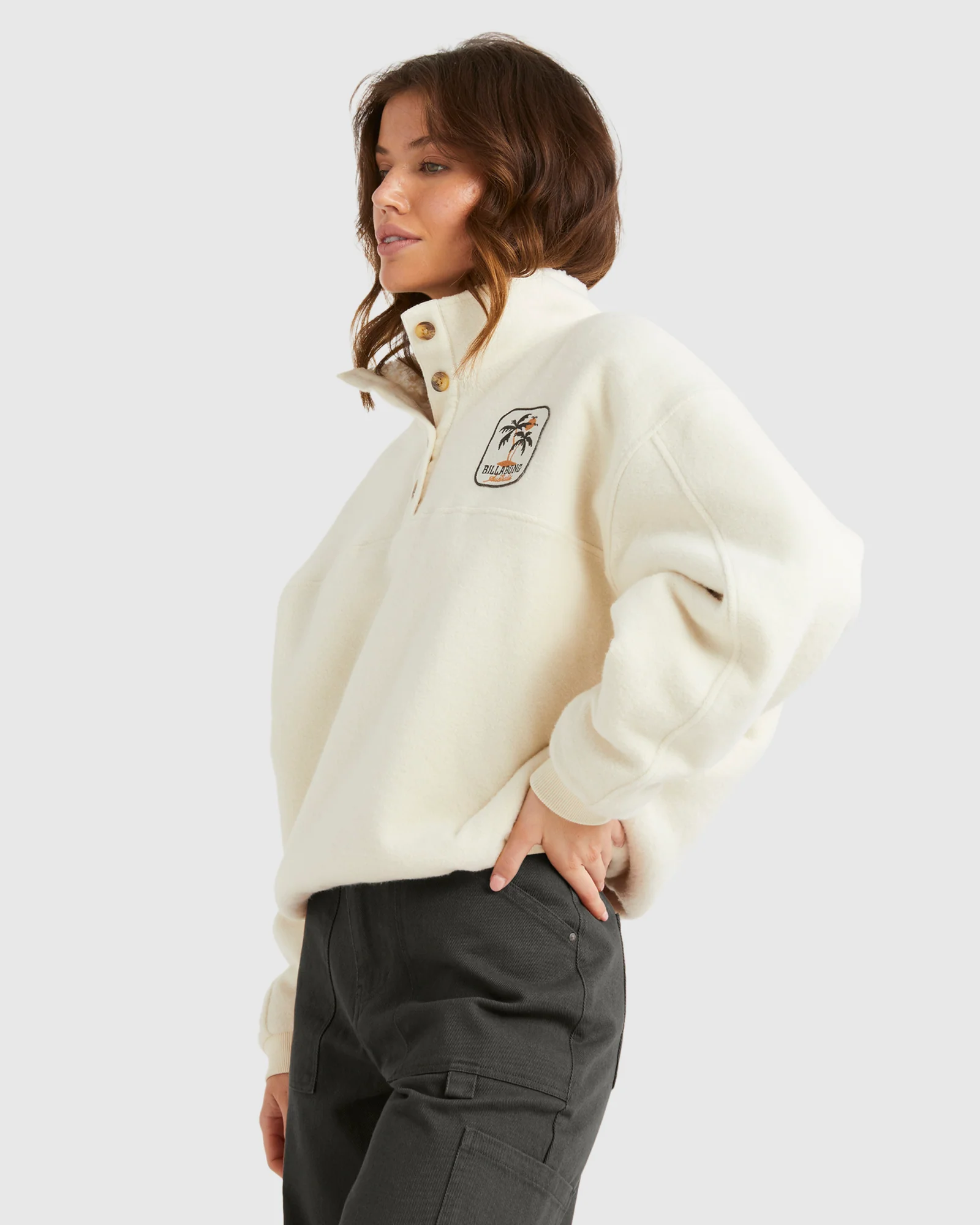 Womens Palmy Button Down Fleece - Image 2