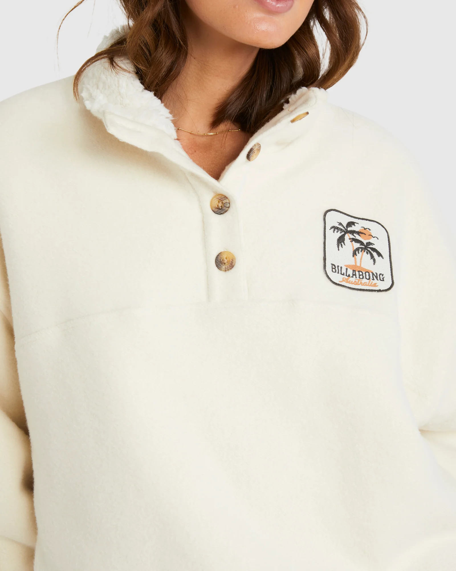 Womens Palmy Button Down Fleece - Image 4
