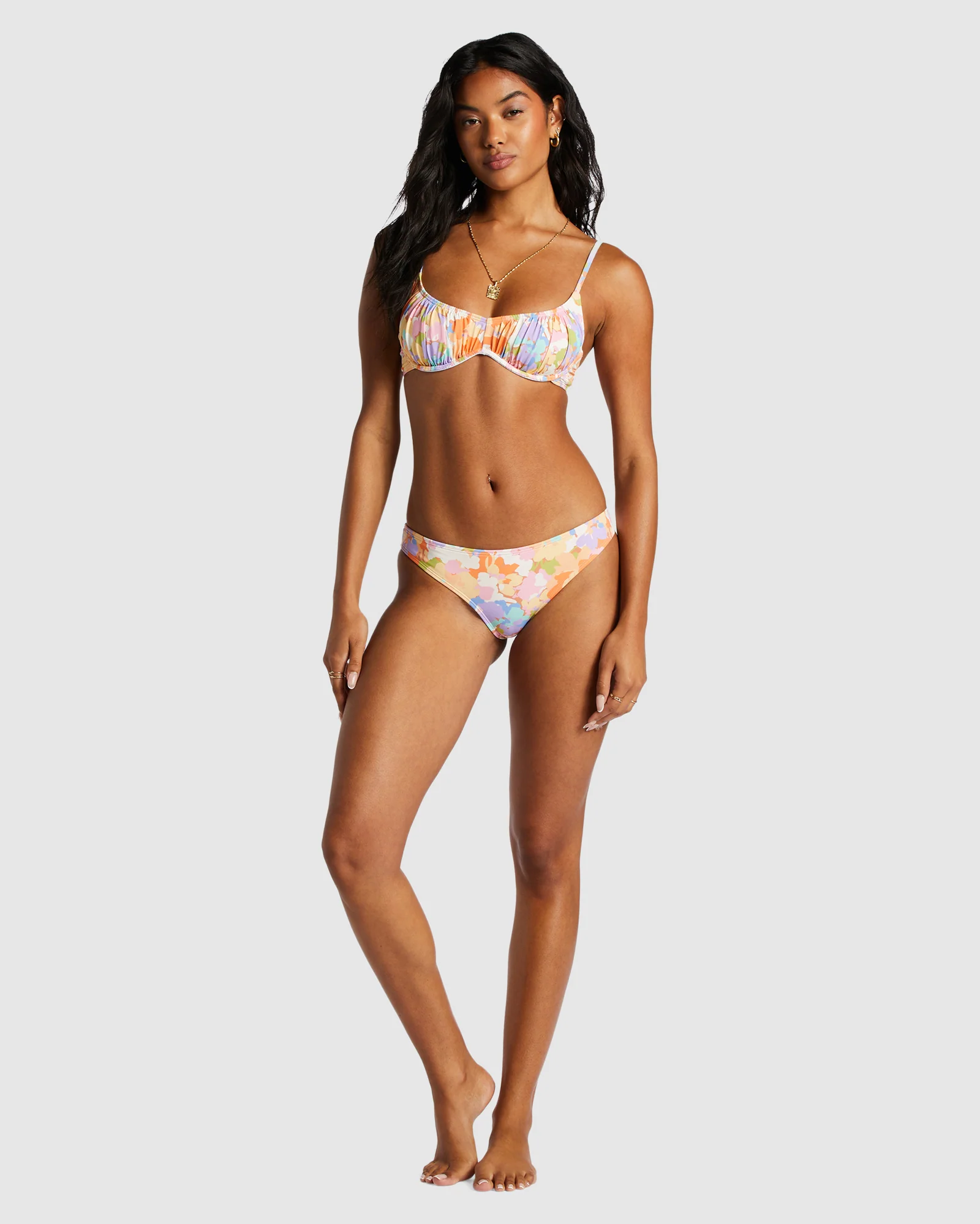 Womens Paradise Cove Ruched Bralette Bikini Top - Image 5