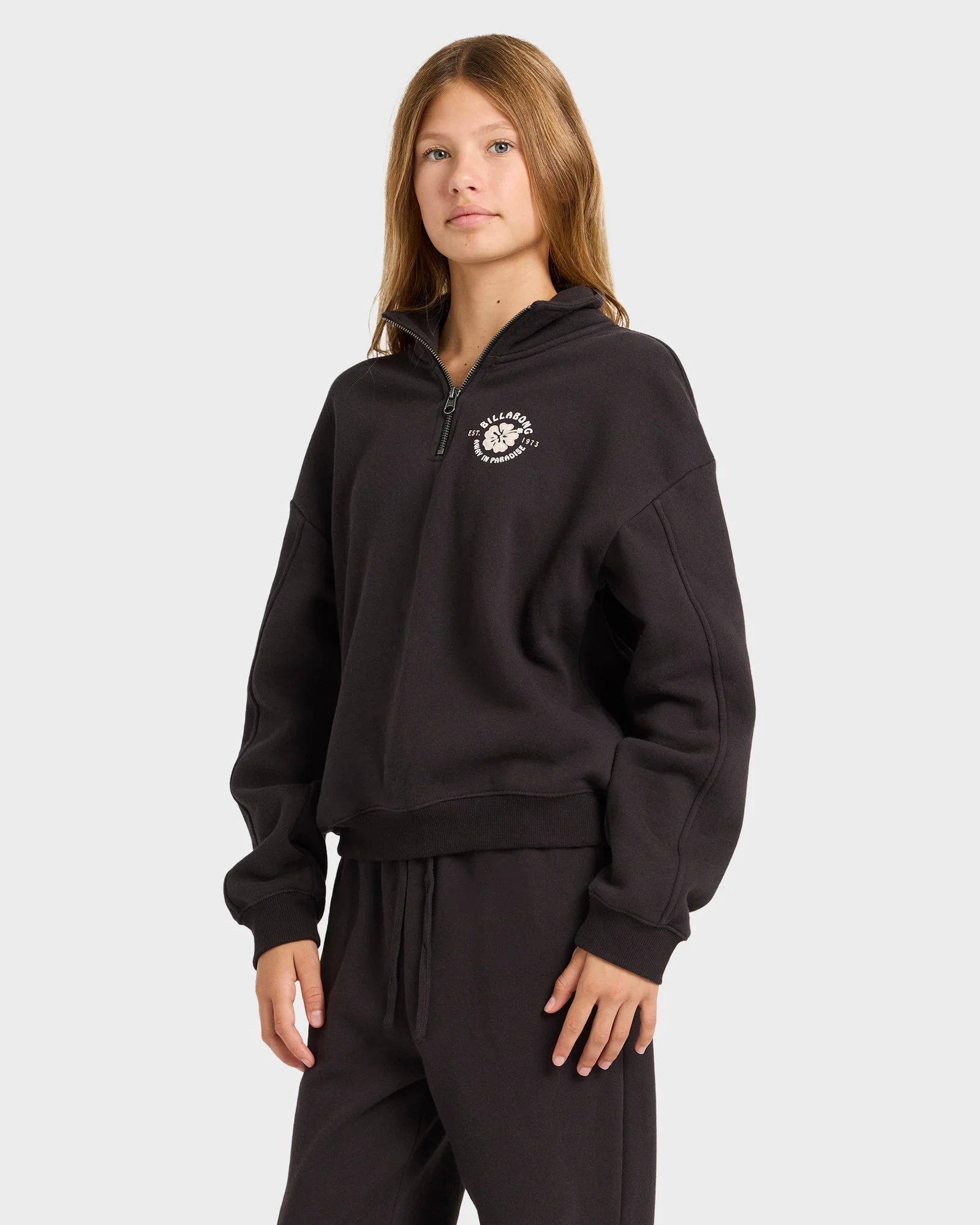 Girls 6-16 Paradise Half Zip Fleece Pullover - Image 3