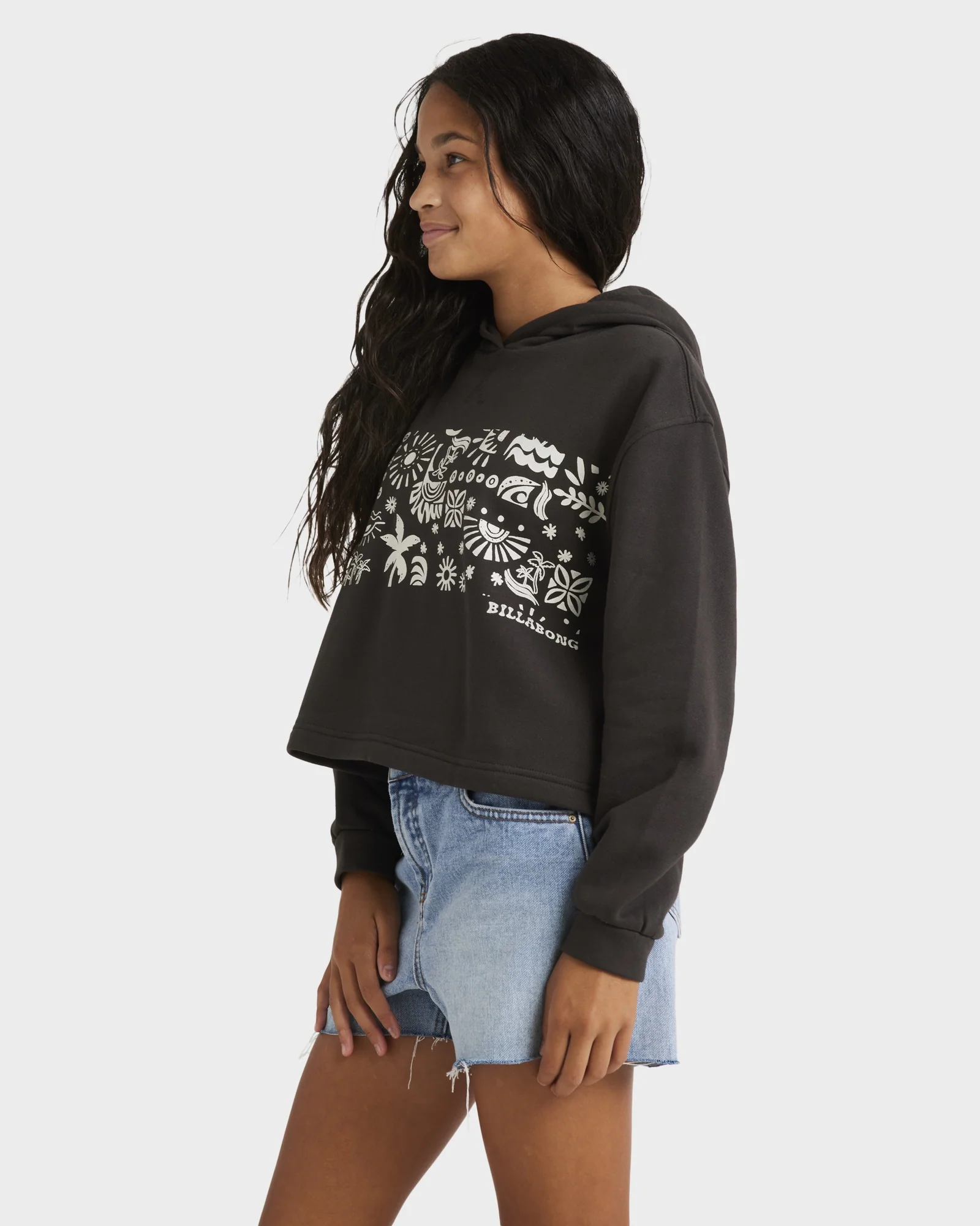 Girls 6-14 Paradise Stamp Pullover Hoodie - Image 3